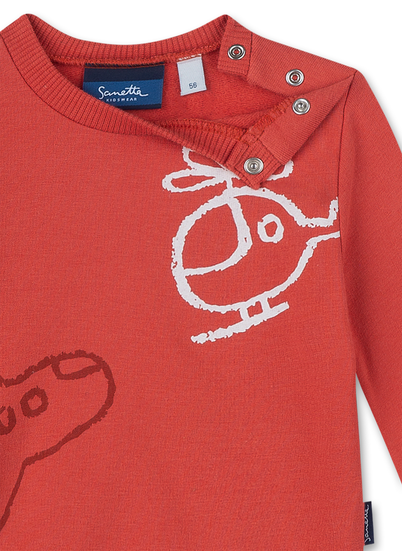 Jungen-Sweatshirt Orange Let's fly