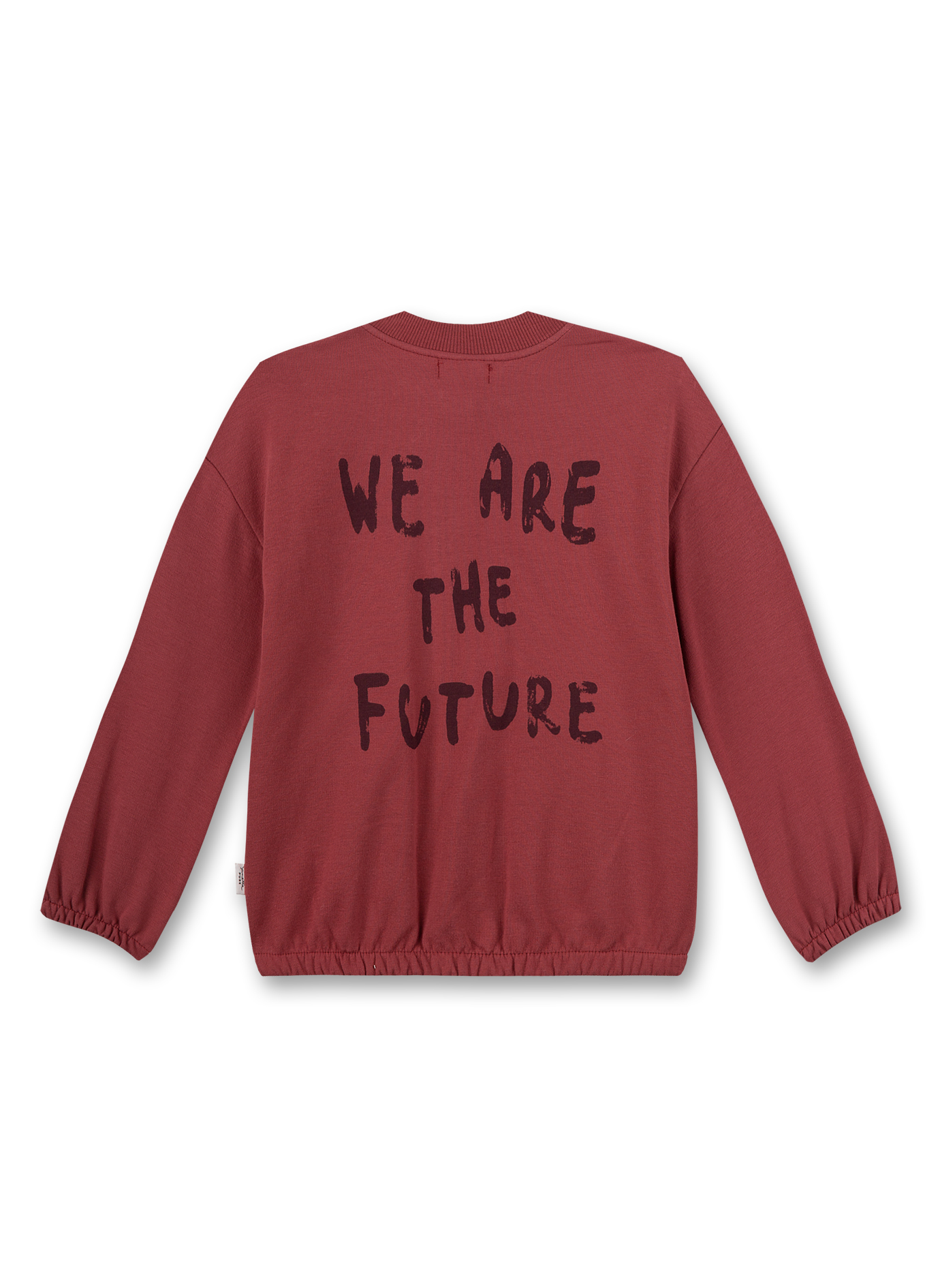 Pulinejacke, Langarm, Krabbel, We are the future, roter Ton