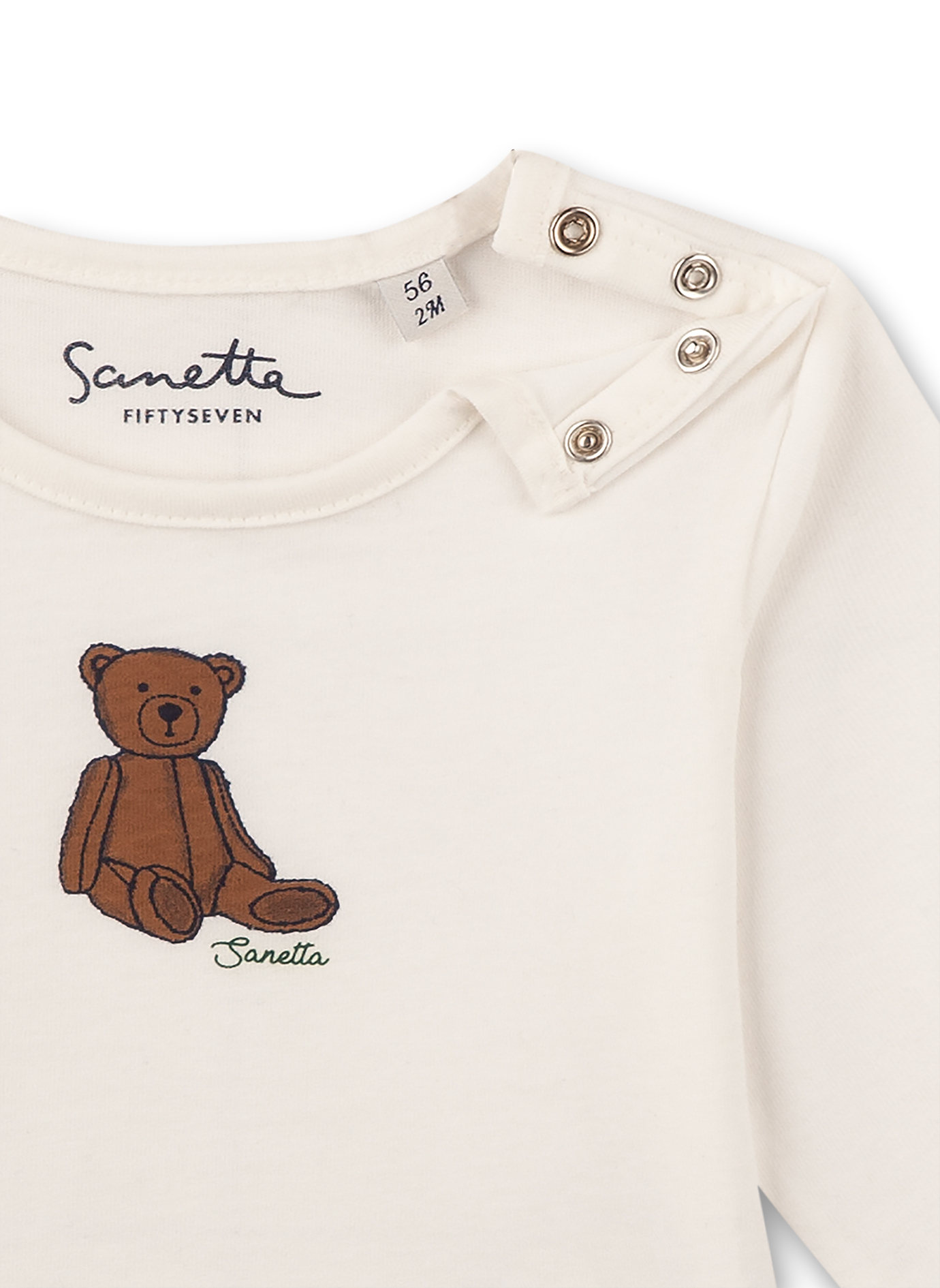 Jungen-Shirt langarm Off-White Little Teddy
