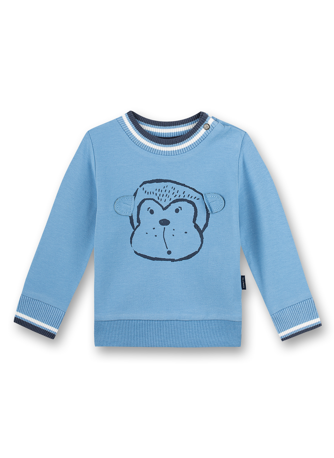 Jungen-Sweatshirt Hellblau Monkey Funky