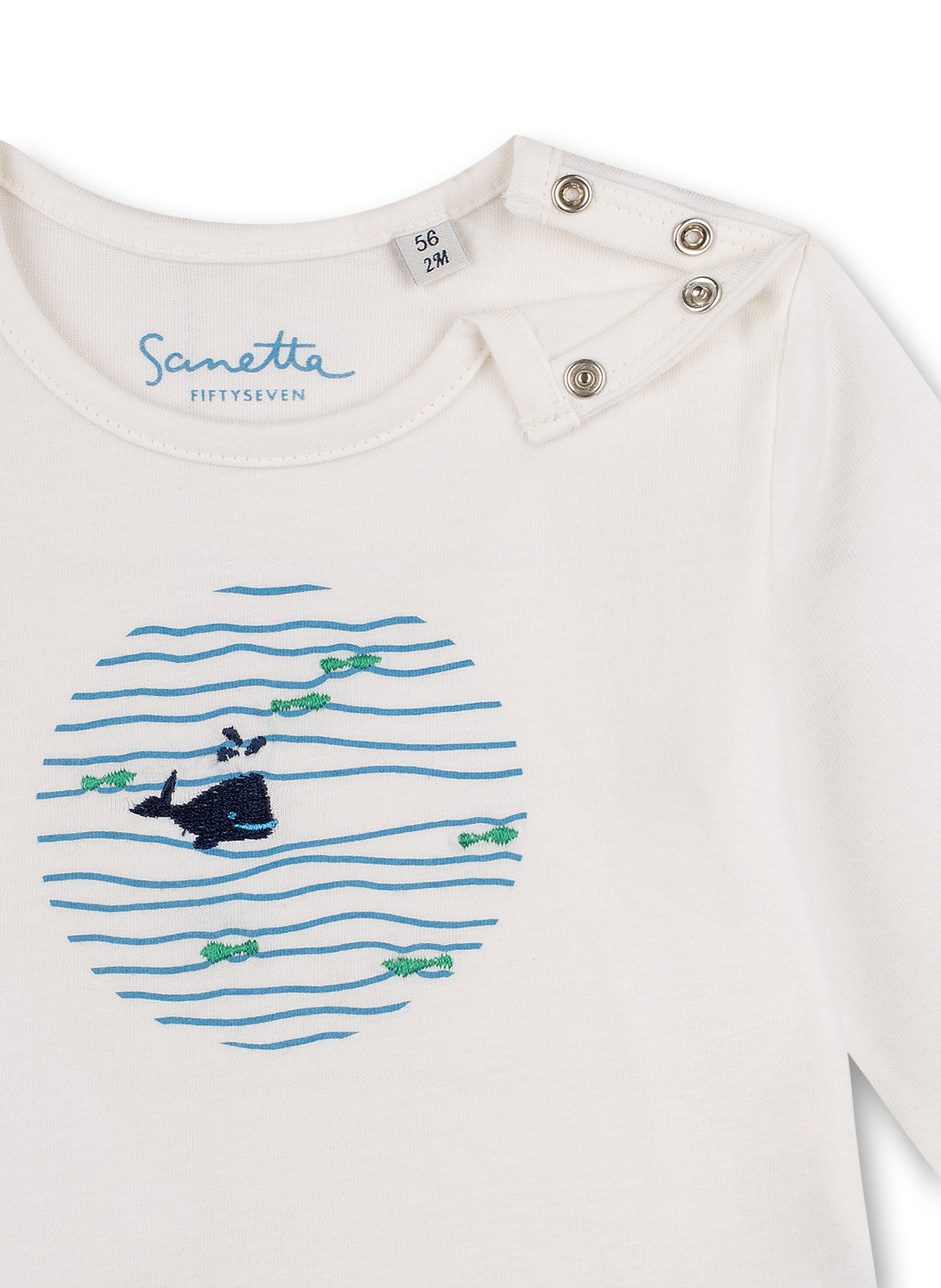 Jungen-Shirt langarm Off-White Little Whale