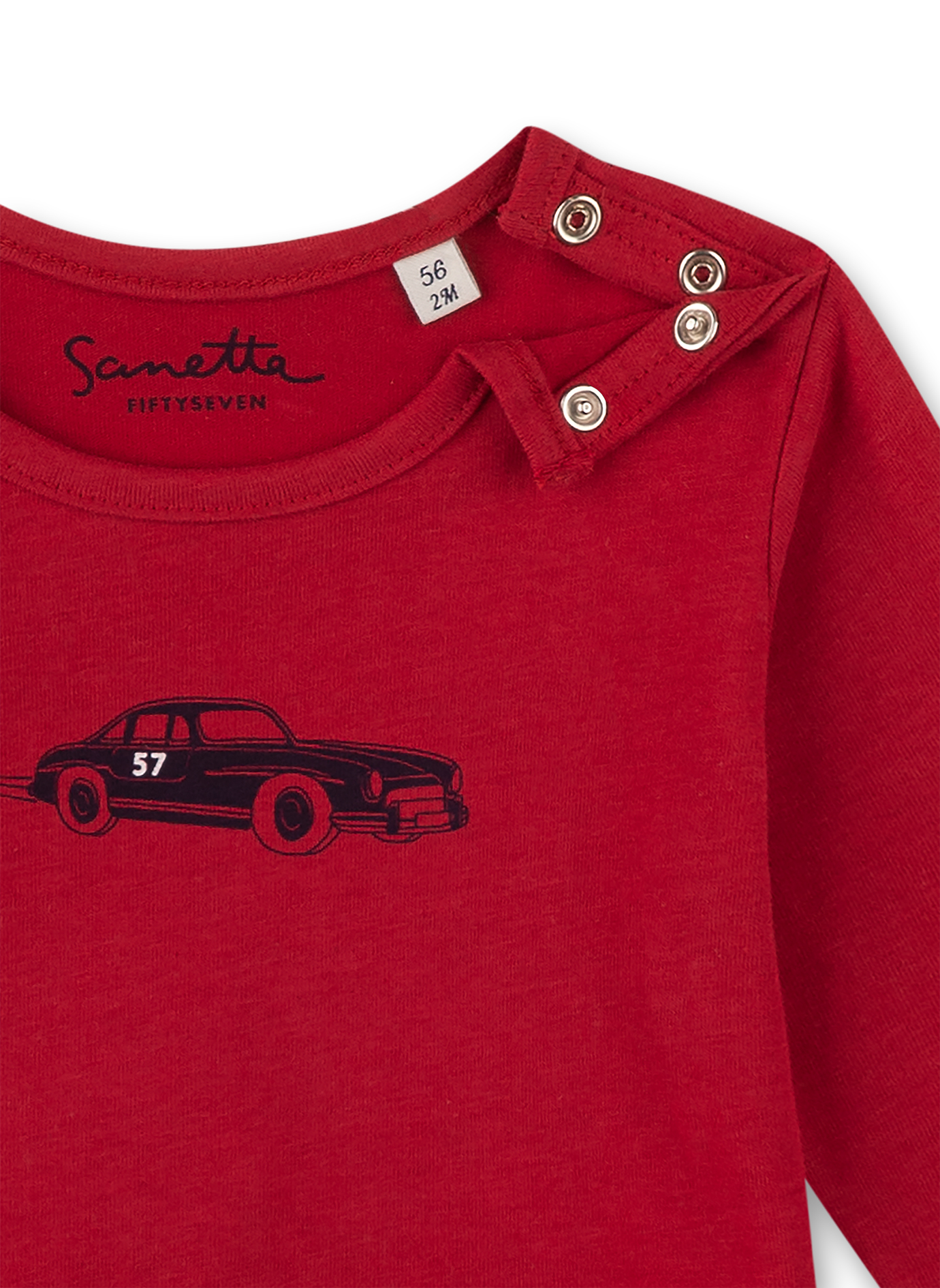 Jungen-Shirt langarm Rot Vintage Cars