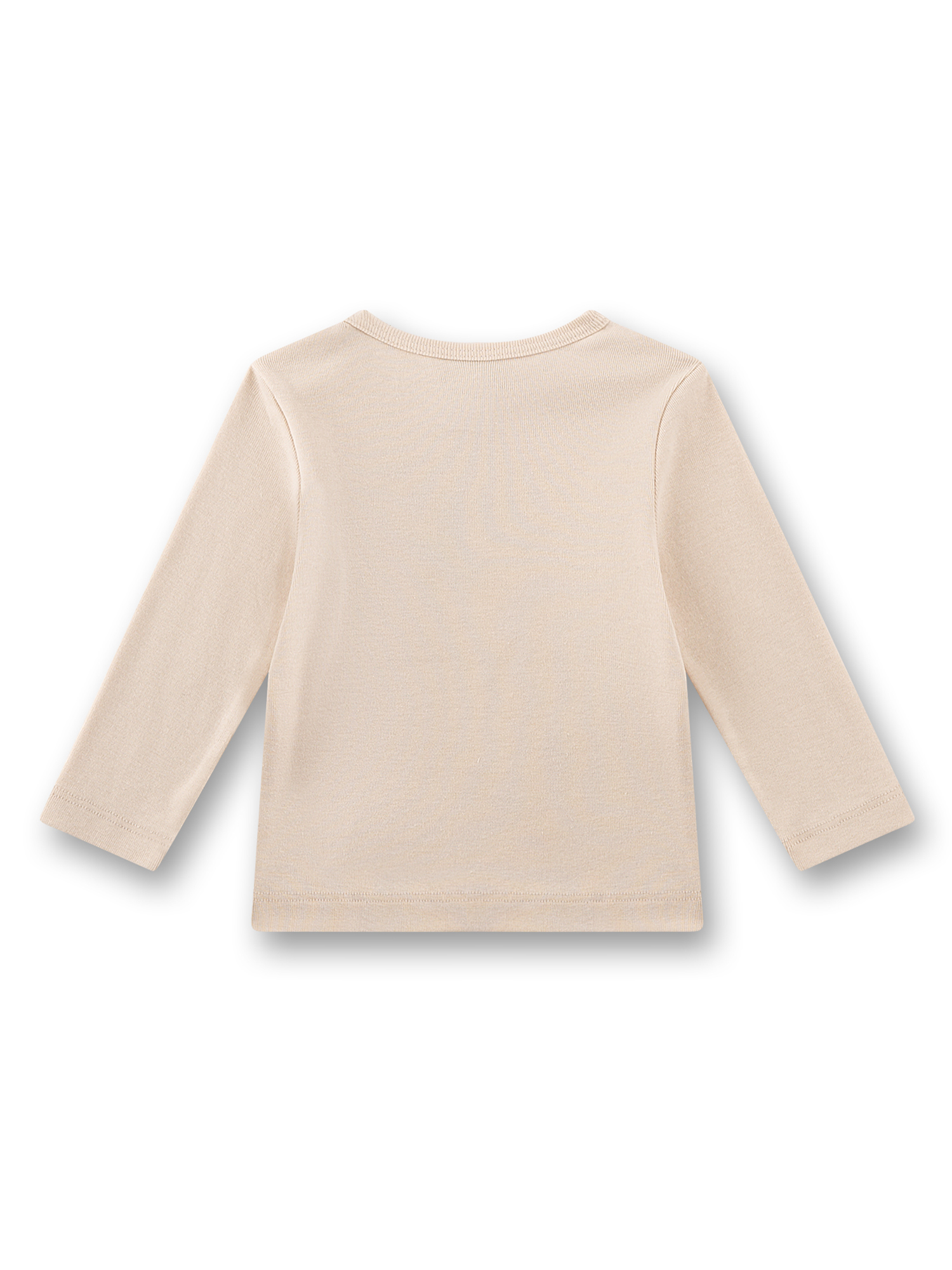 Pullover, Langarm, Beige, Baumwolle, unifarben