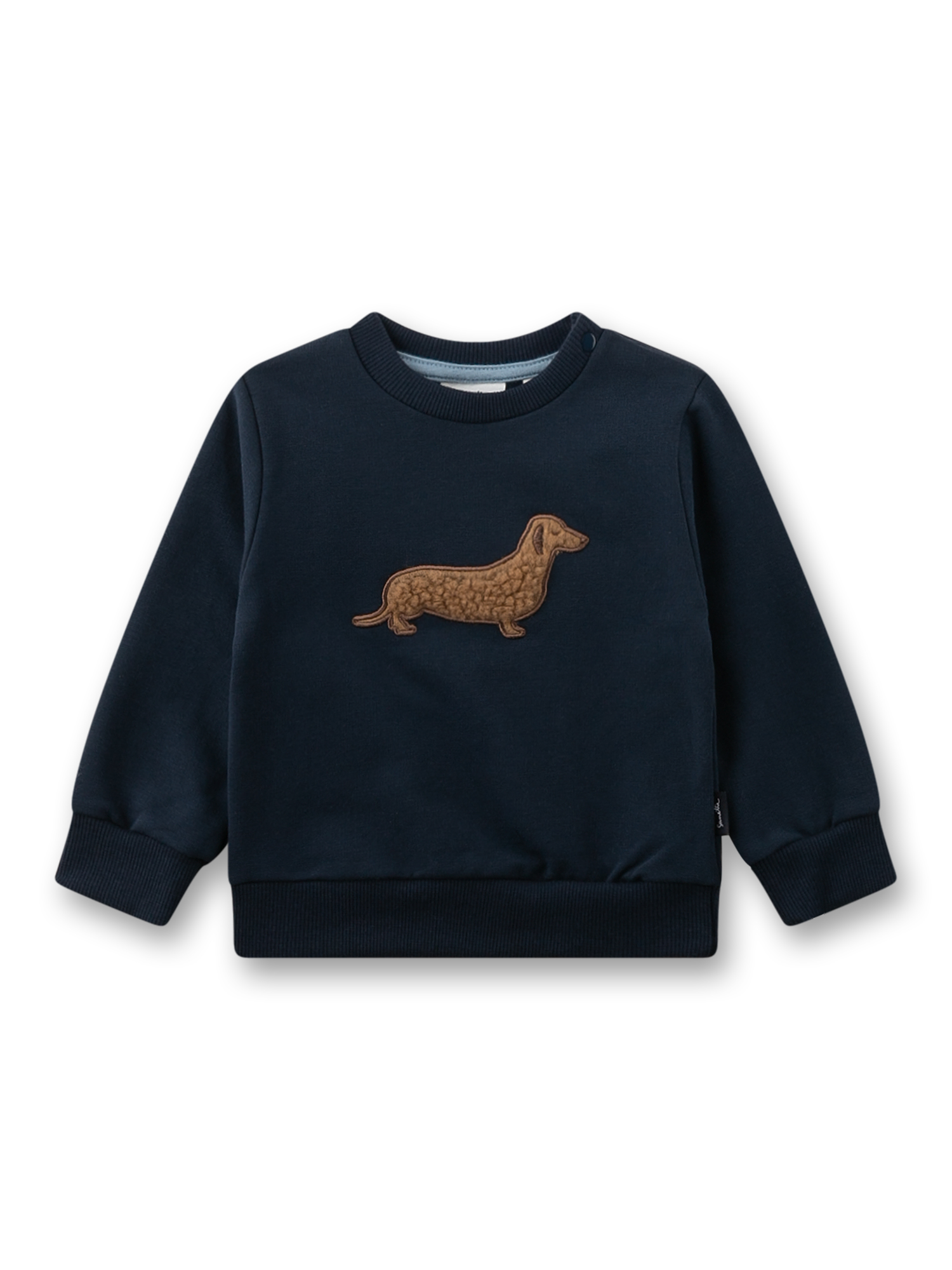 Jungen-Langarmshirt dunkelblau Dackel