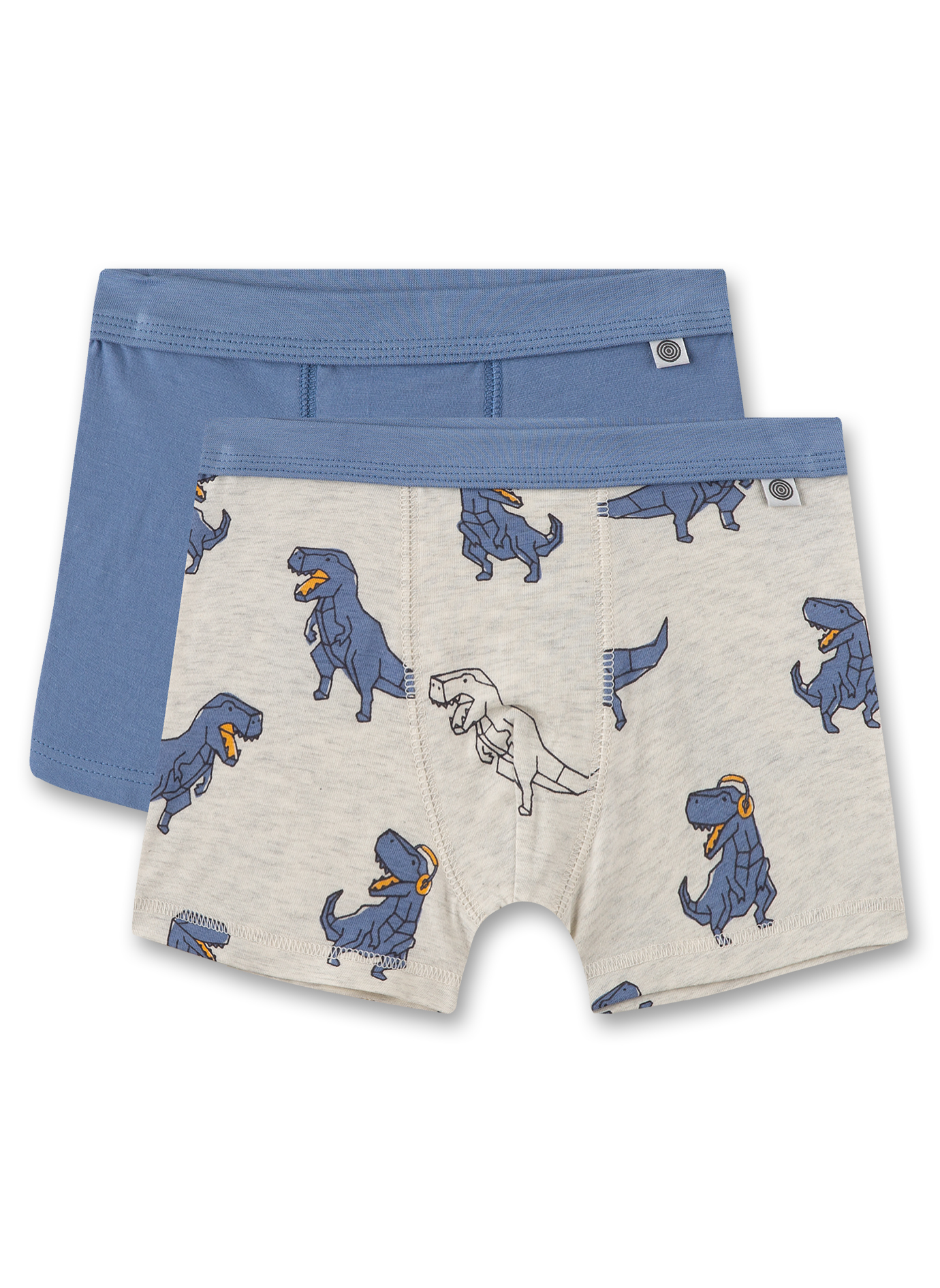 Jungen-Hipshorts (Doppelpack) Graumelange & Blau