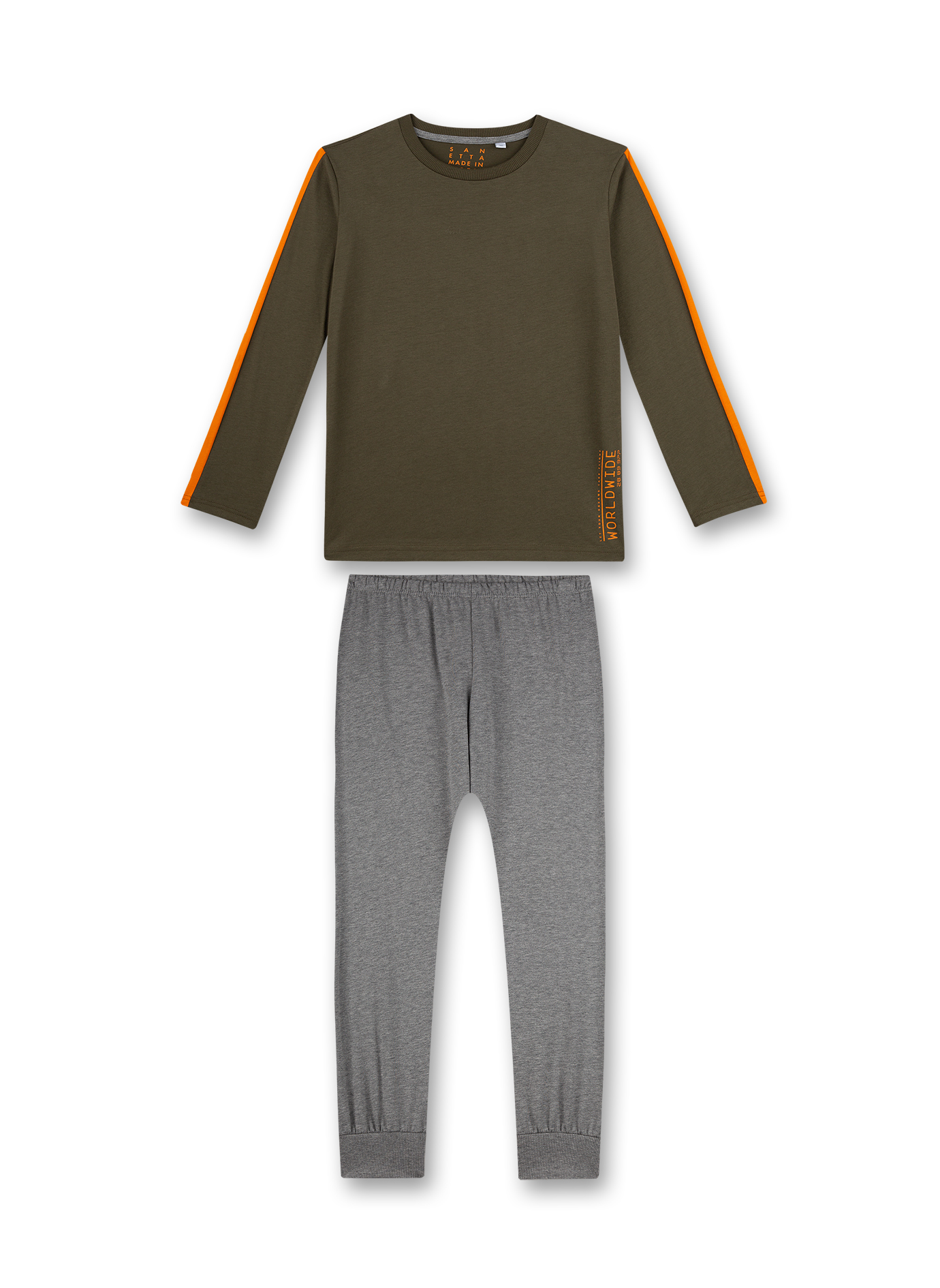 Jungen-Schlafanzug Grün