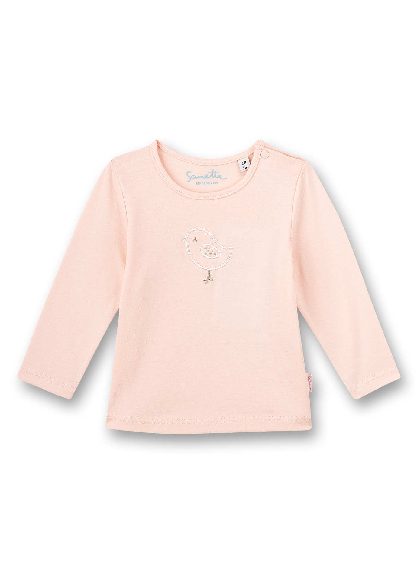 Mädchen-Shirt langarm Rosa Fluffy Duckling