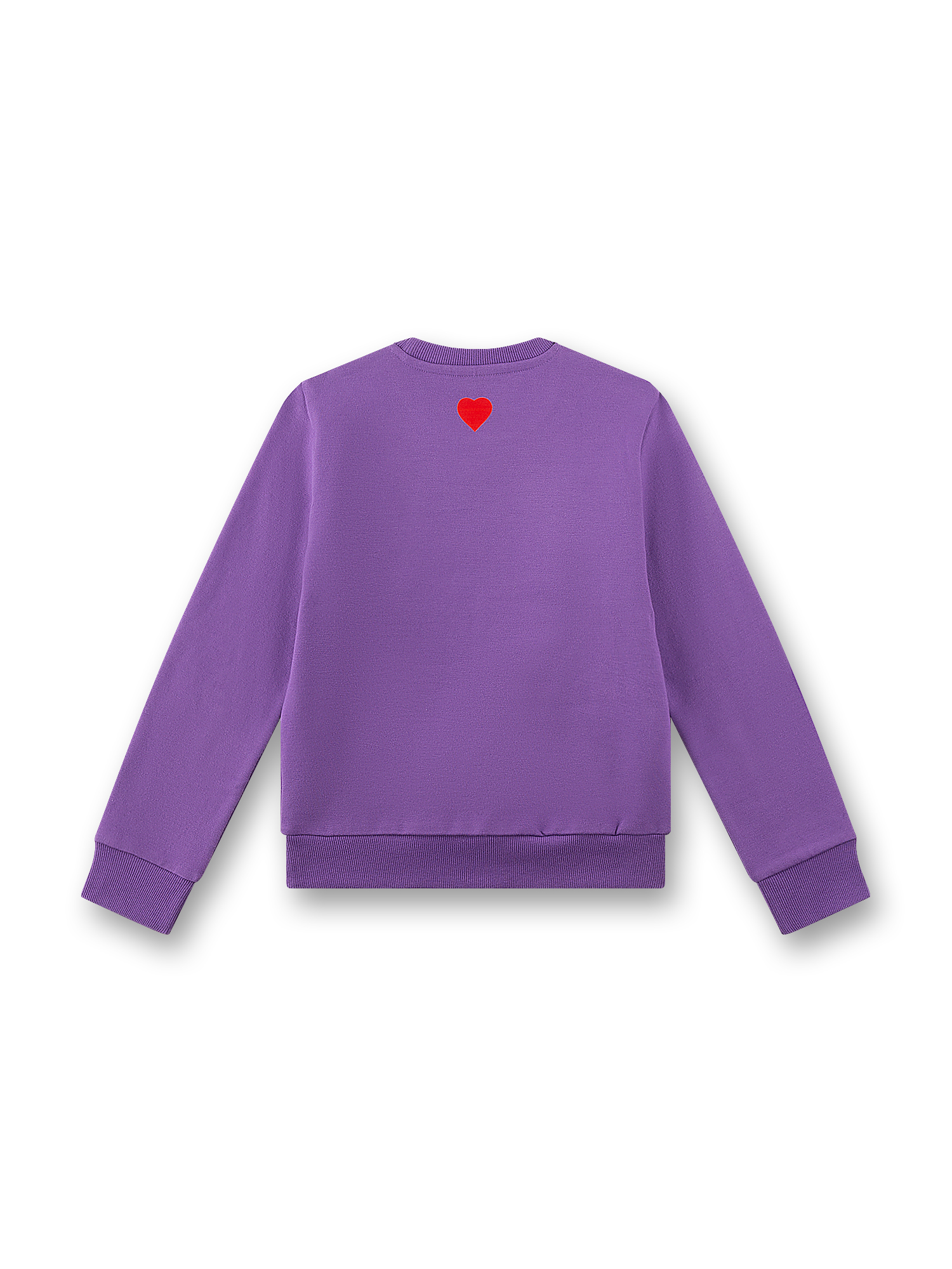 Pullover, Lila, Herz-Akzent, Rundhals, Kragenloser Schnitt