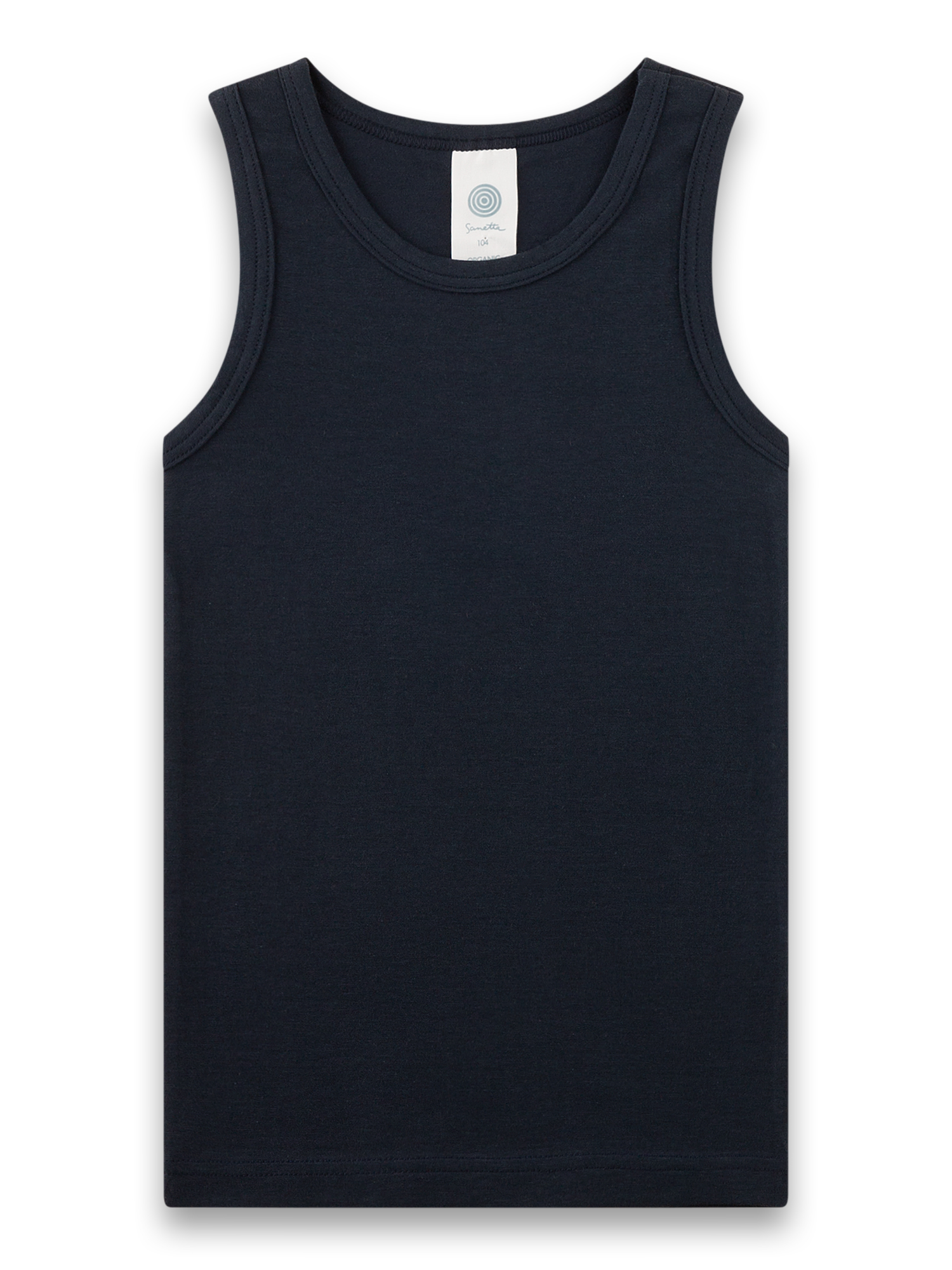 Tanktop, Navy, Crewneck, Sleeveless, Plain