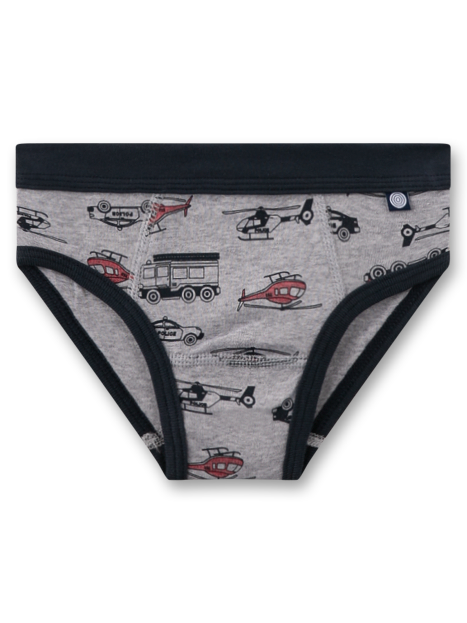 Jungen-Slip grau Fahrzeuge