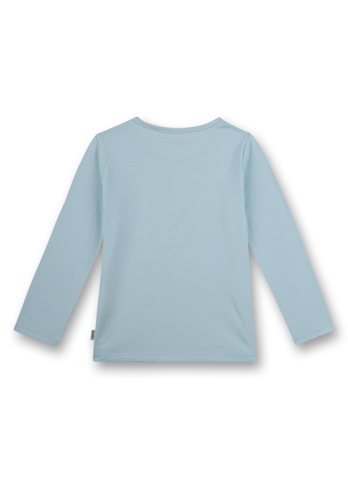 Mädchen-Shirt langarm Hellblau Flower