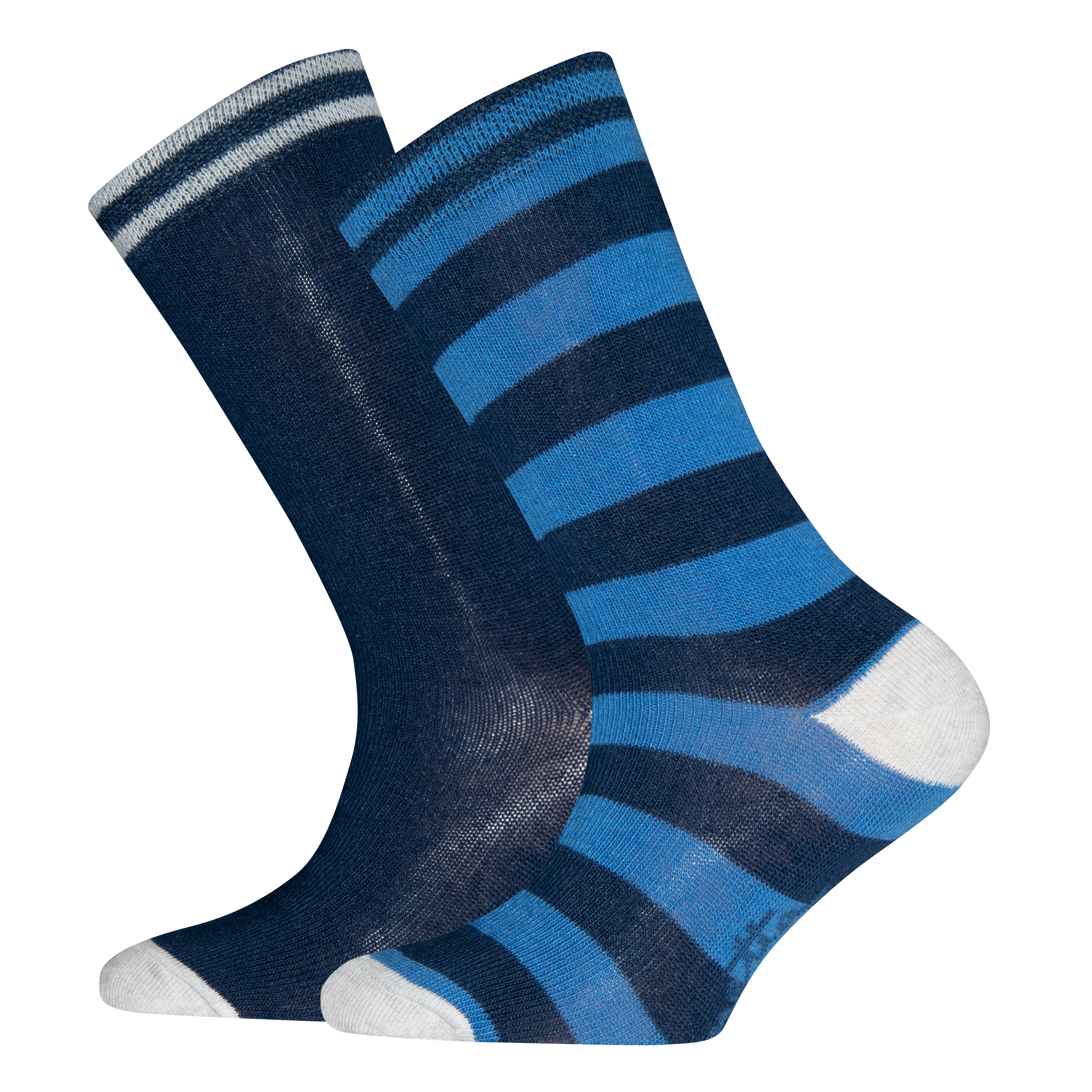 Jungen-Socken (Doppelpack) Blau Ringel