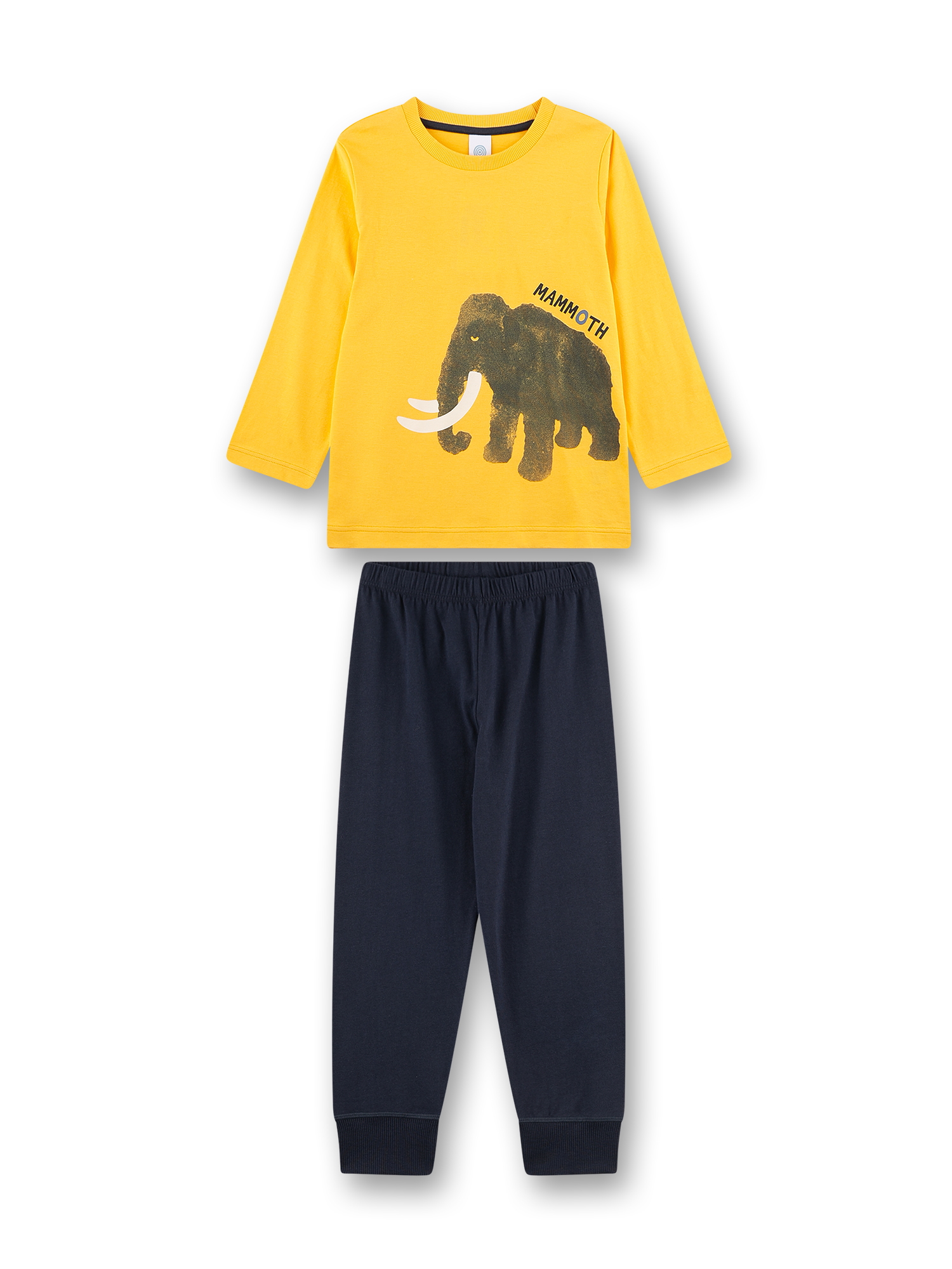 Jungen- Schlafanzug lang gelb Mammut