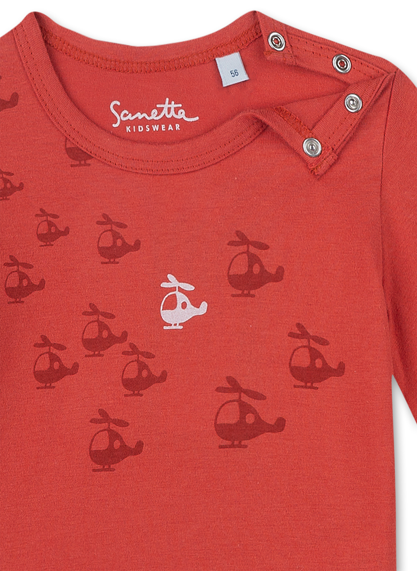 Jungen-Shirt langarm Orange Let's fly