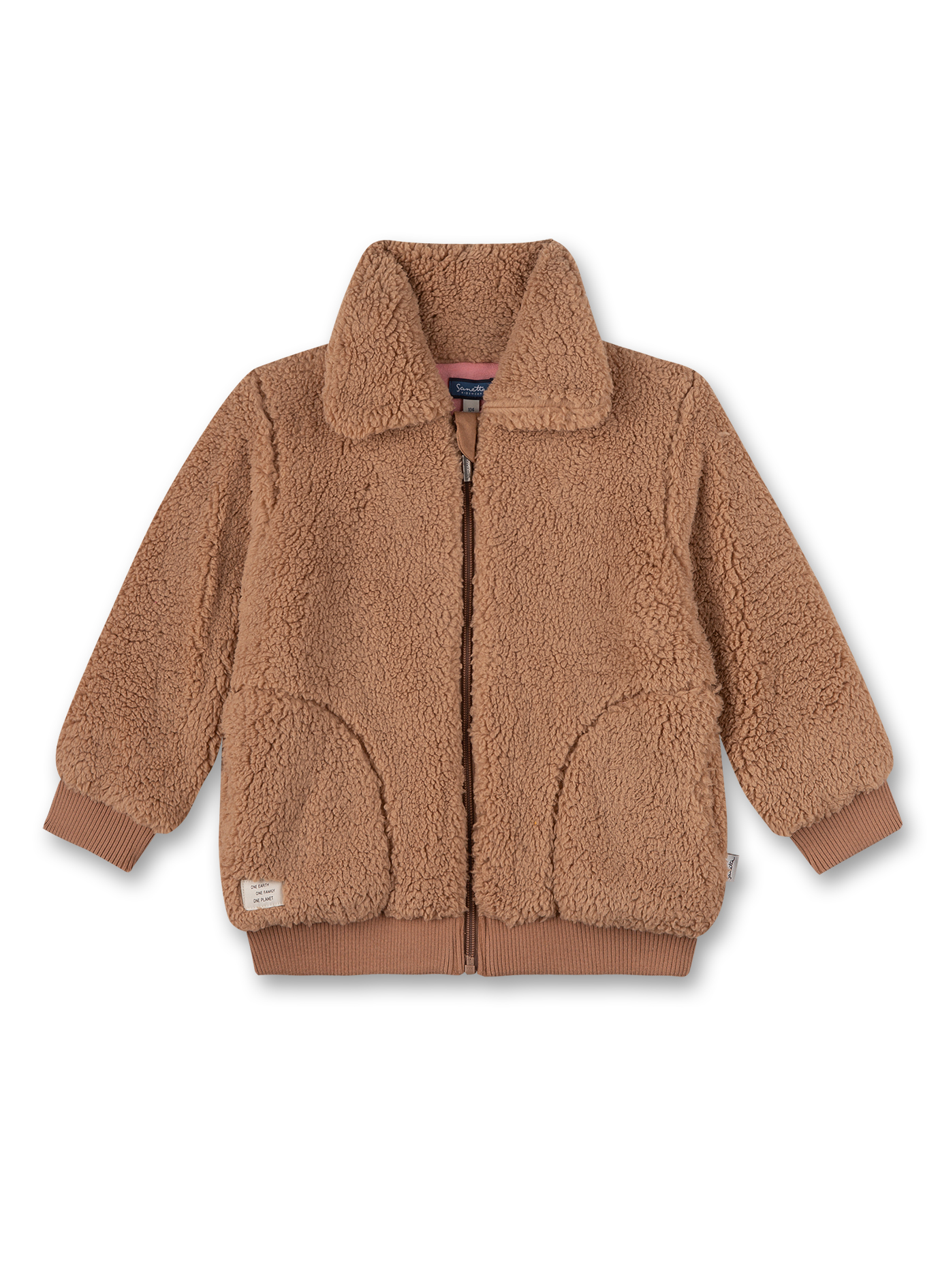 Mädchen-Jacke Teddyfleece Beige