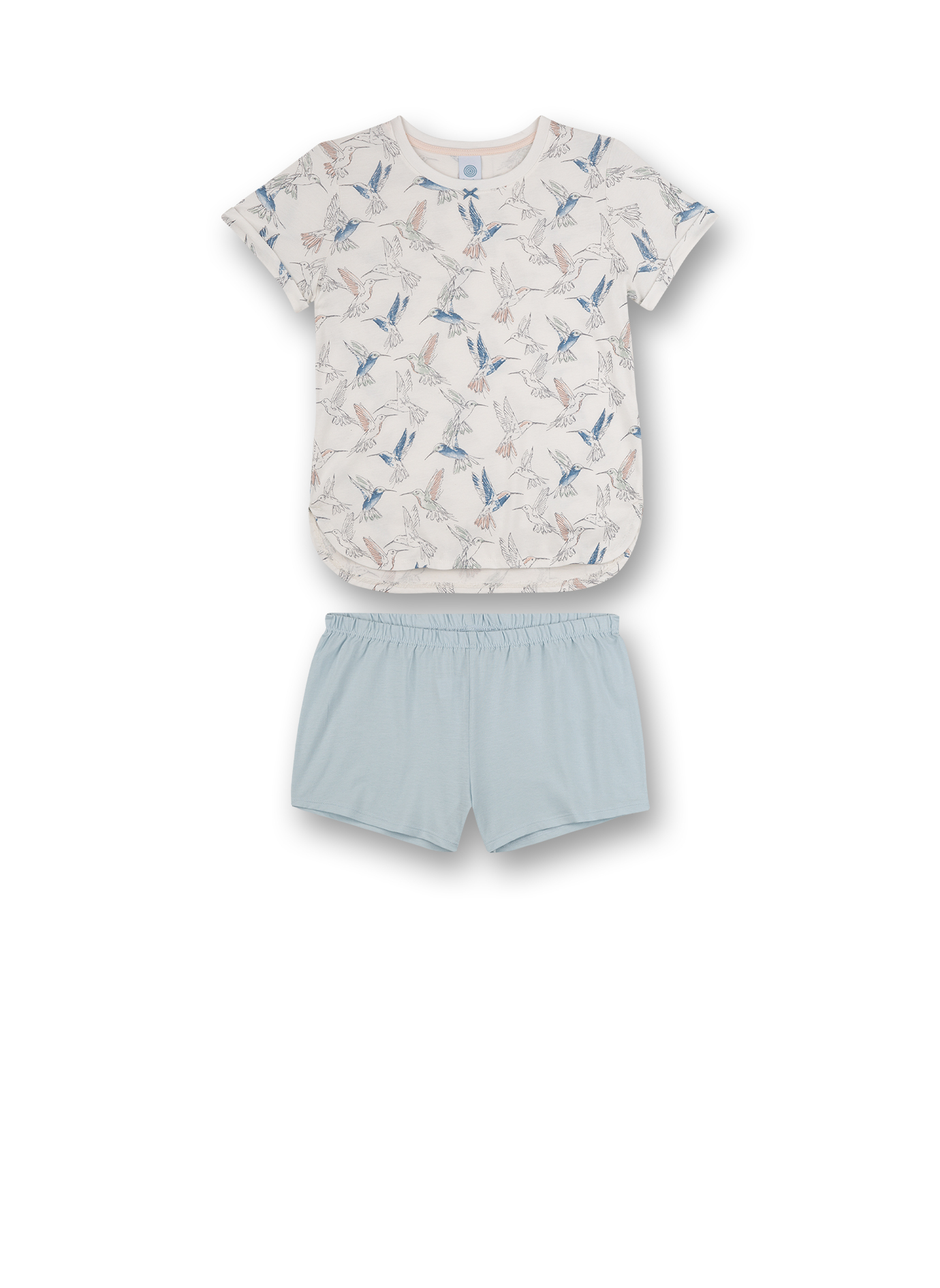 Mädchen-Schlafanzug kurz Beige Hummingbird