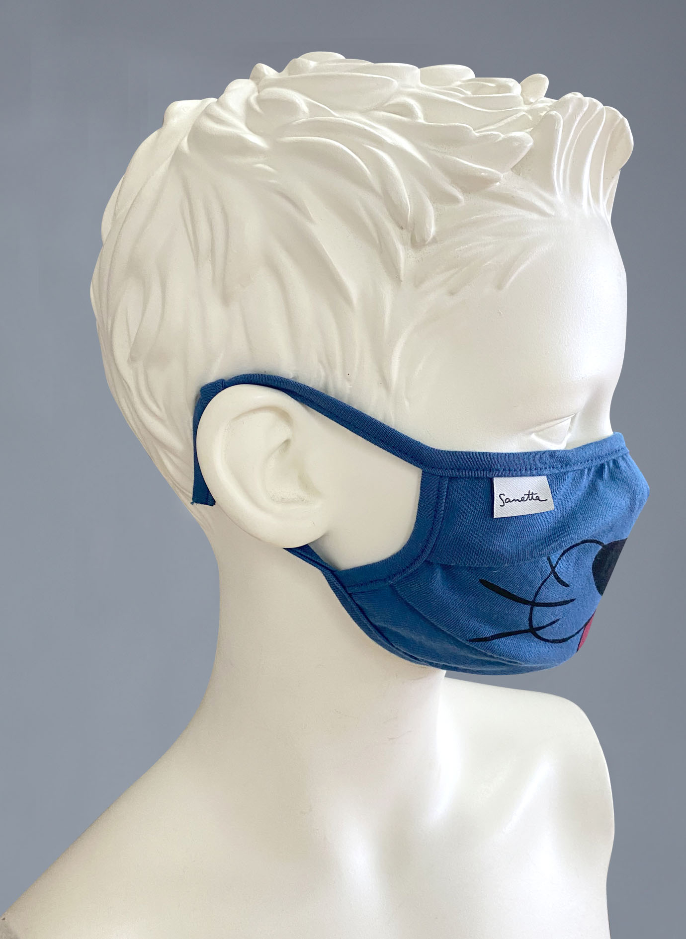 Wiederverwendbare Mund-Nasen-Maske Kinder Doppelpack Blau