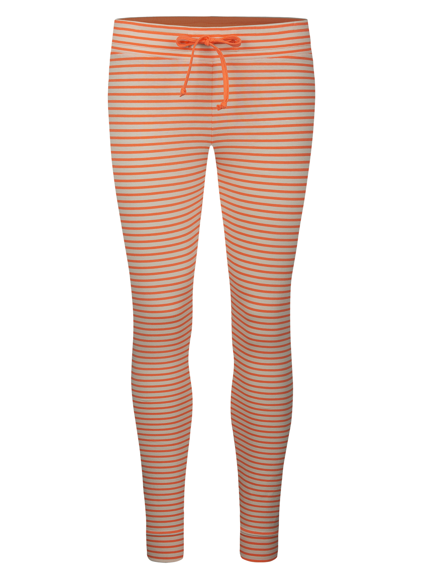 Damen-Leggings Orange Ringel