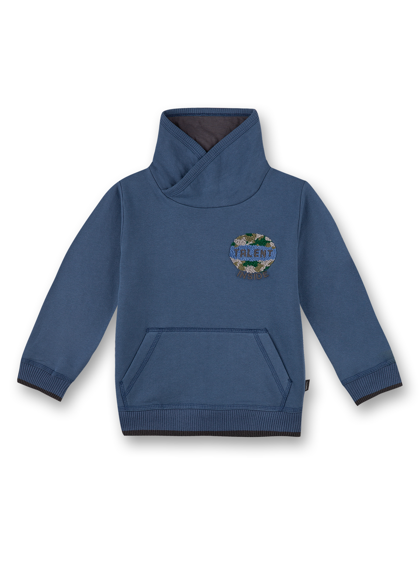 Jungen-Sweatshirt Blau Motocross