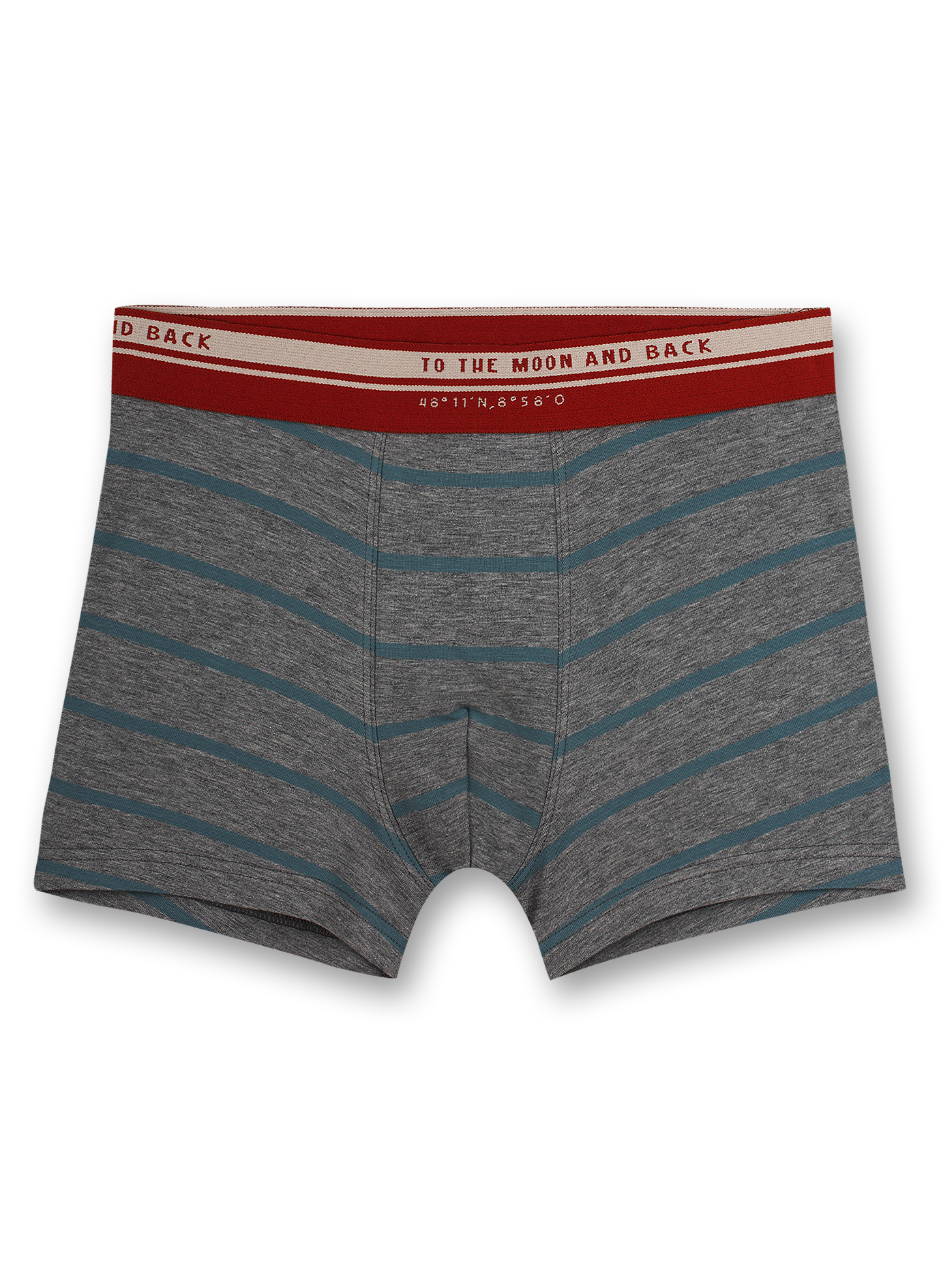 Jungen-Hipshorts Grau Ringel To the Moon