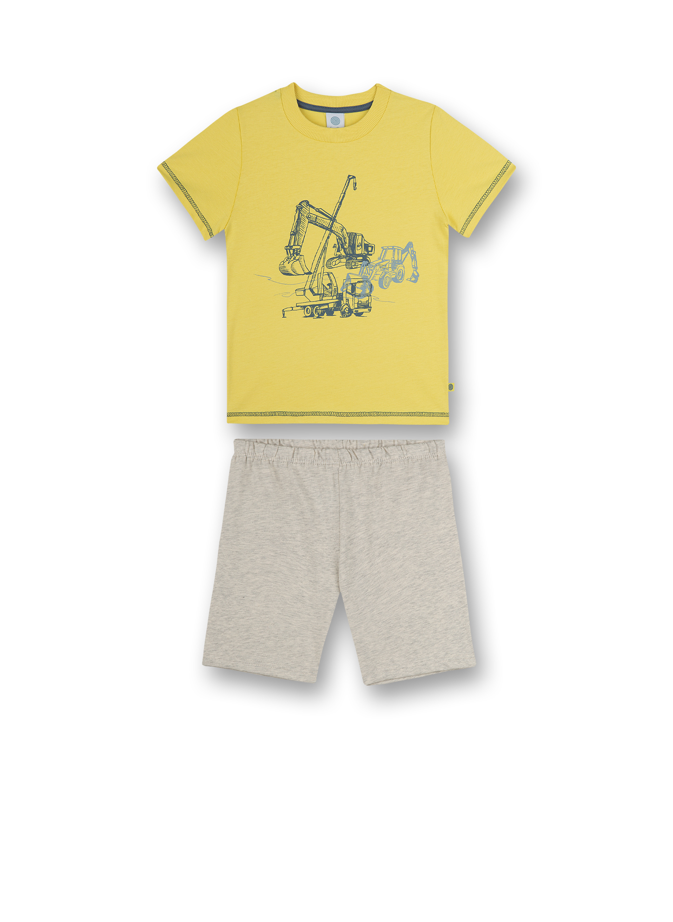 Jungen-Schlafanzug kurz Gelb Building
