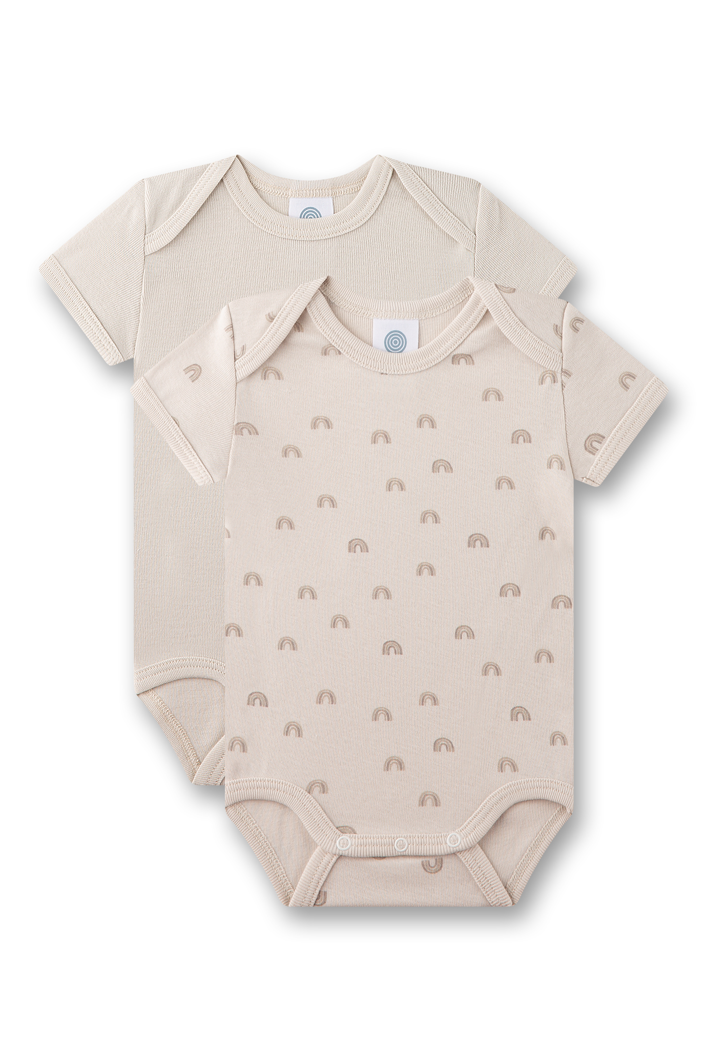 Baby-Body kurzarm (Doppelpack) beige