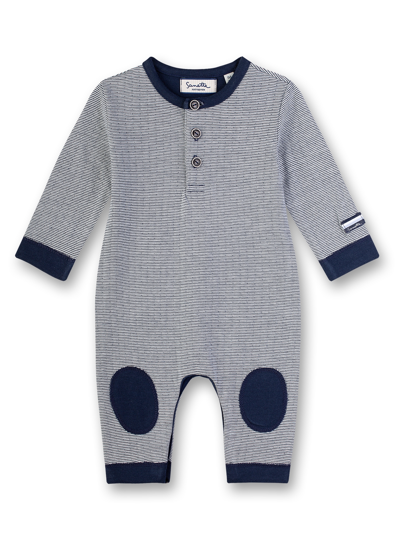 Jungen-Indooroverall Blau-gestreift Little Scooter