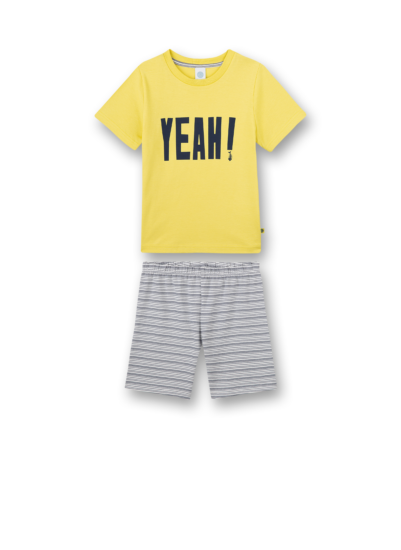 Jungen-Schlafanzug kurz Gelb Sun, Palms and Beach