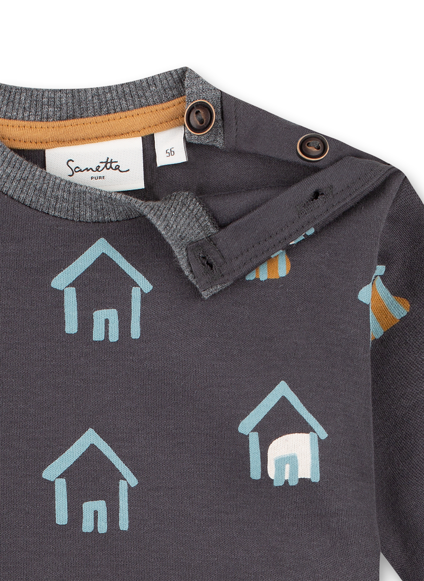 Jungen-Sweatshirt Dunkelgrau