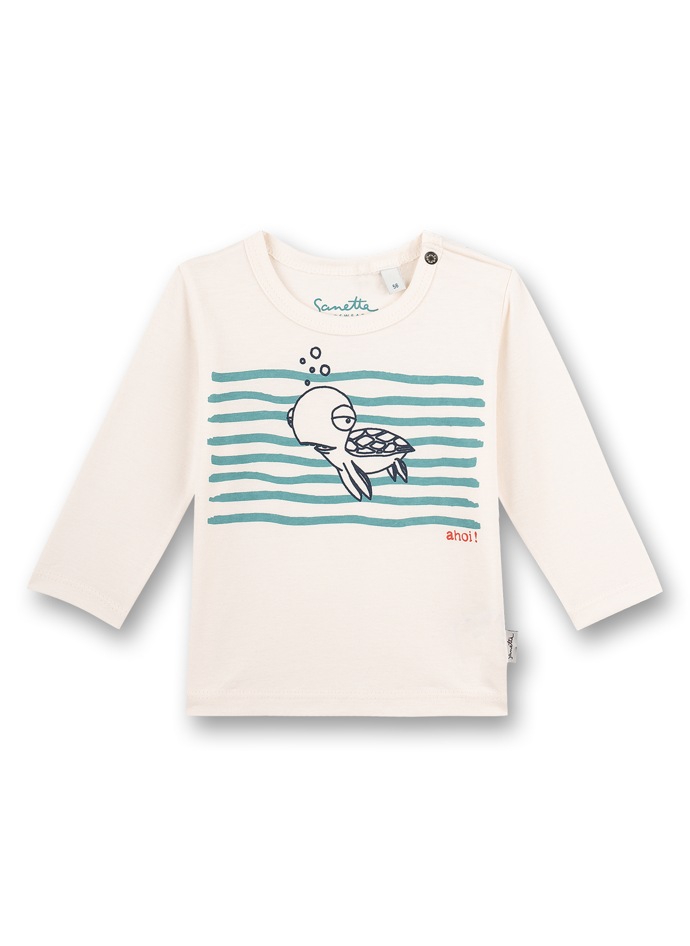 Jungen-Shirt langarm Weiß Ocean Friends
