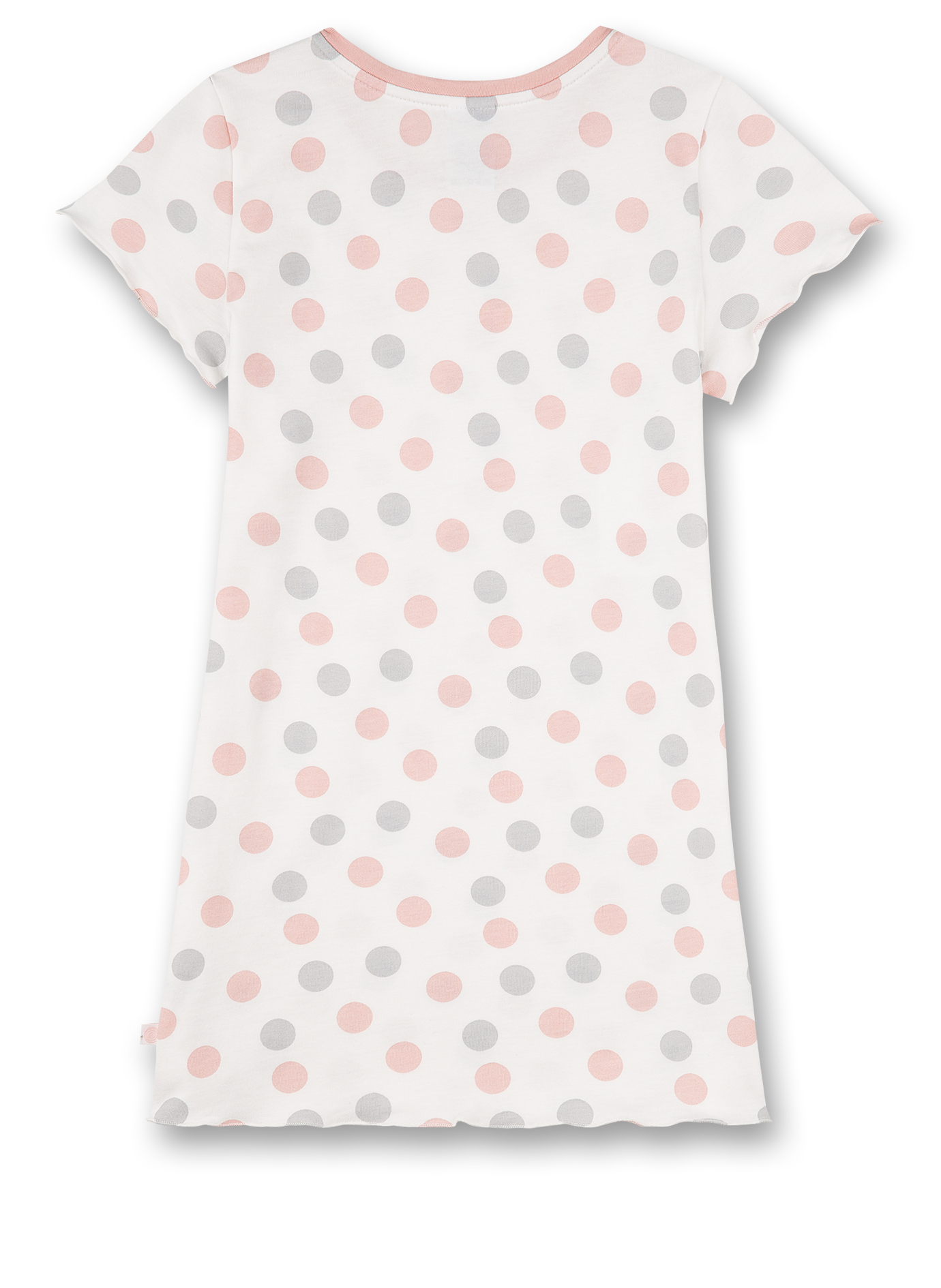 Mädchen-Nachthemd Weiß Dots-Allover