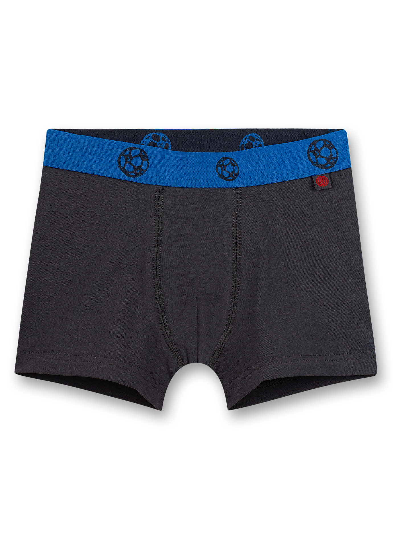 Jungen-Hipshorts (Doppelpack) Blau und Dunkelgrau Fußball