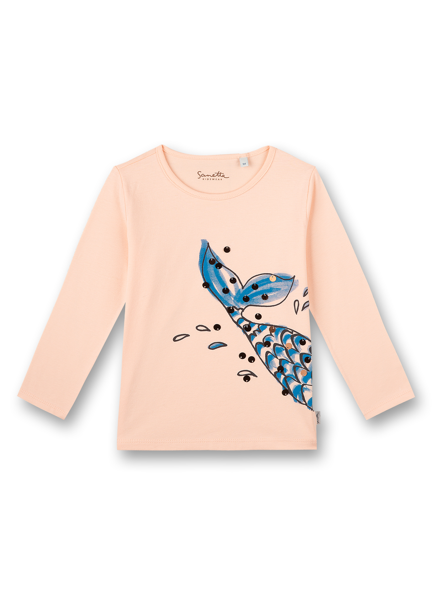 Mädchen-Shirt langarm Rosa Mermaid