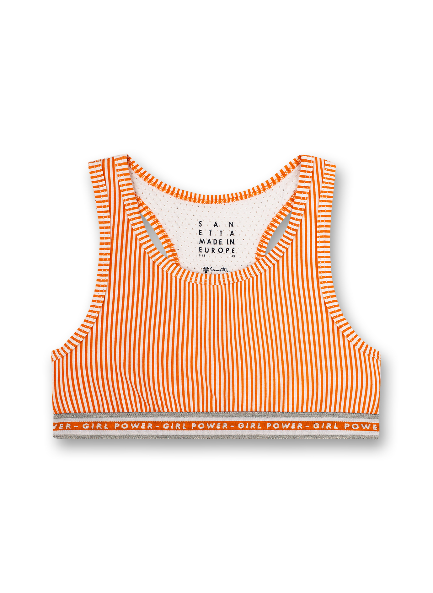 Mädchen-Bustier Orange Athleisure Workout