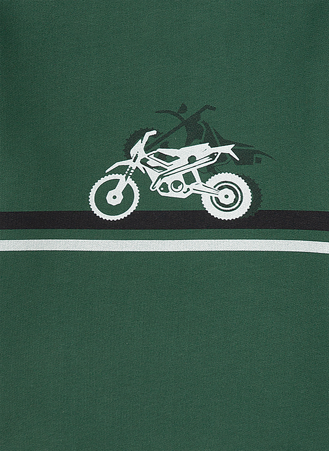 Jungen-Sweatshirt Grün Motocross