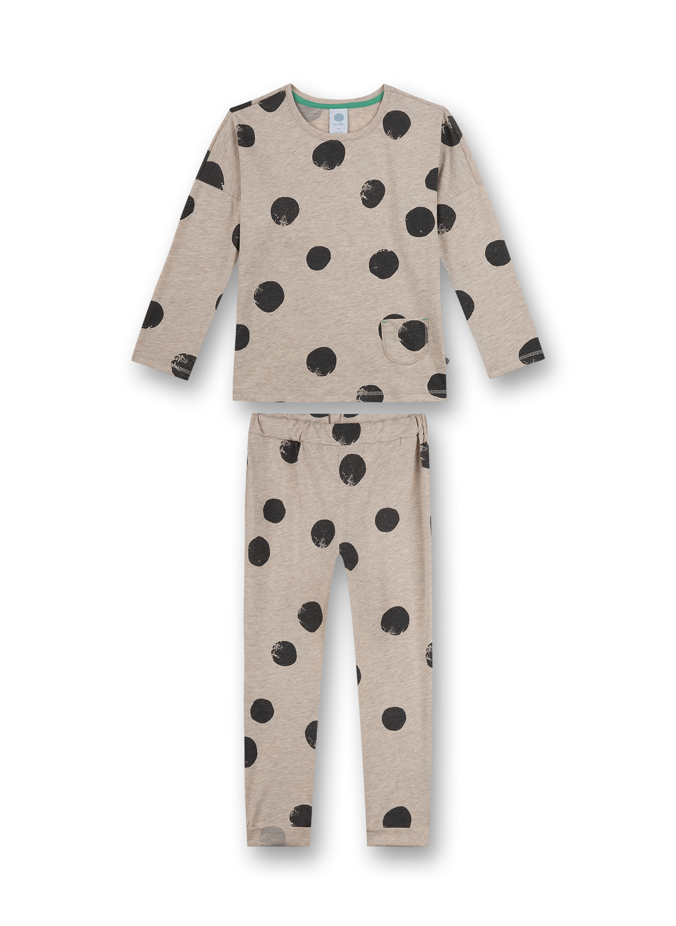 Mädchen-Schlafanzug Beigemelange Dots+Apples