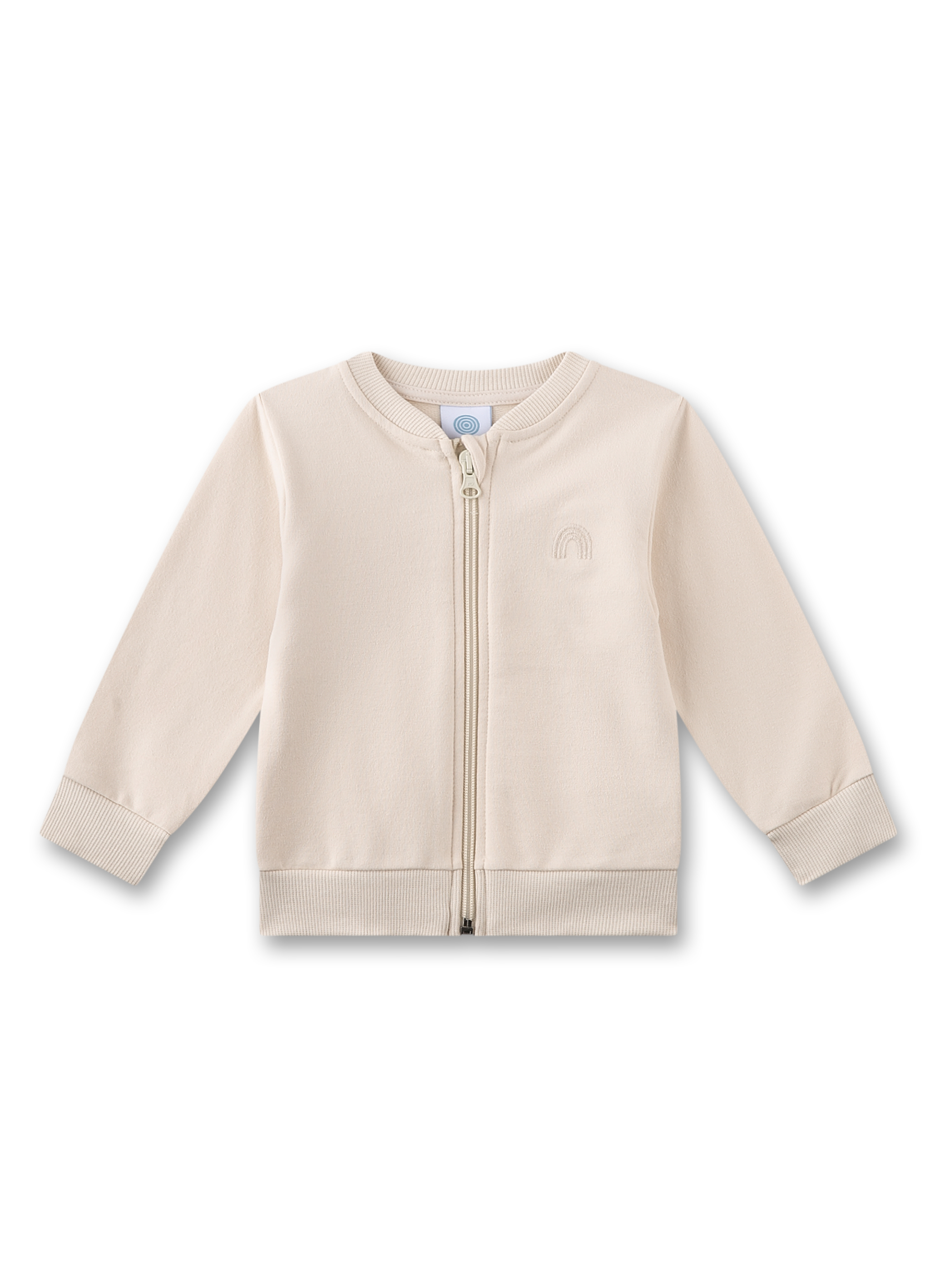Baby-Sweatjacke beige Regenbogen