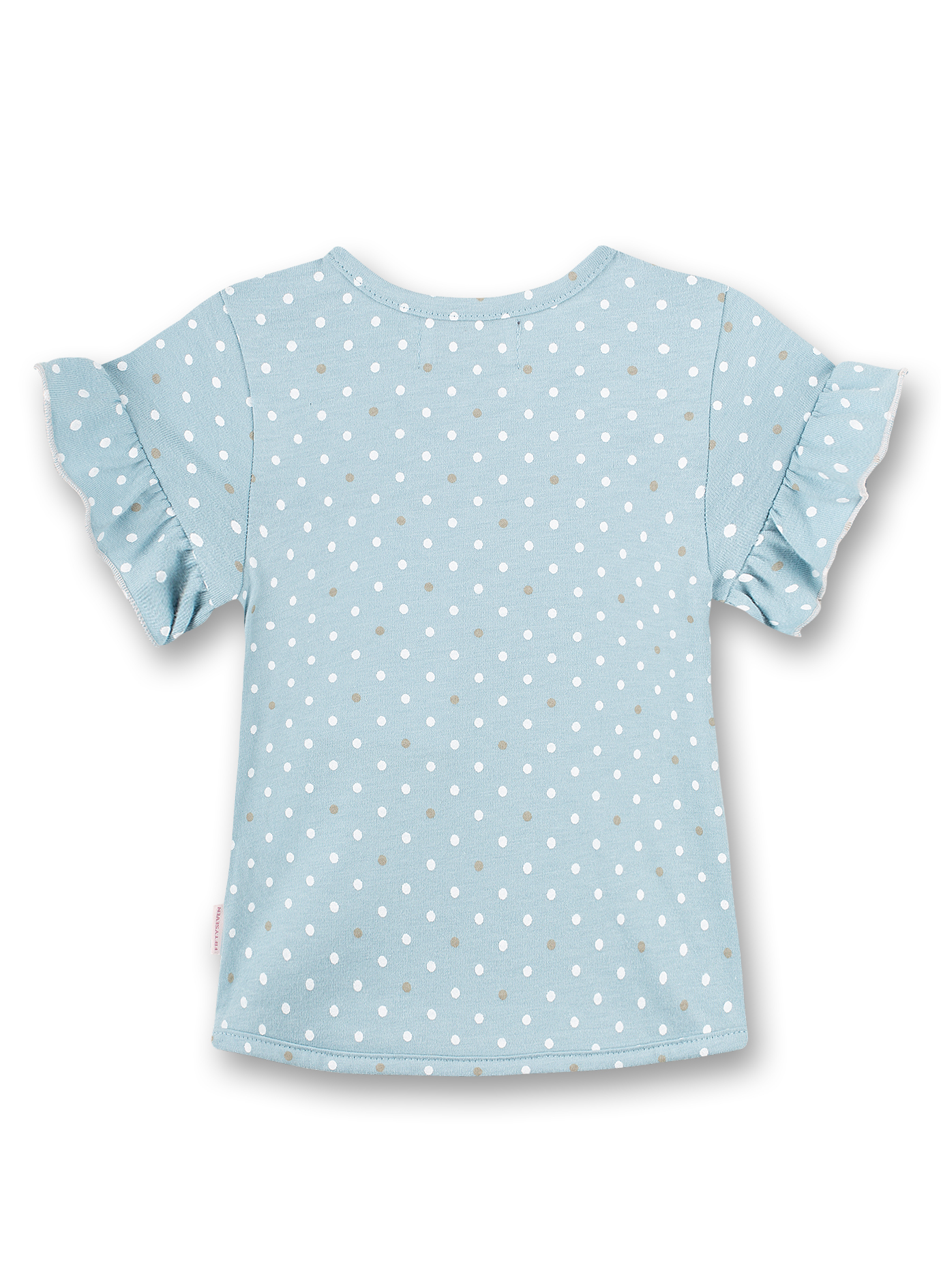 Mädchen T-Shirt Hellblau Dots-Allover Fluffy Duckling