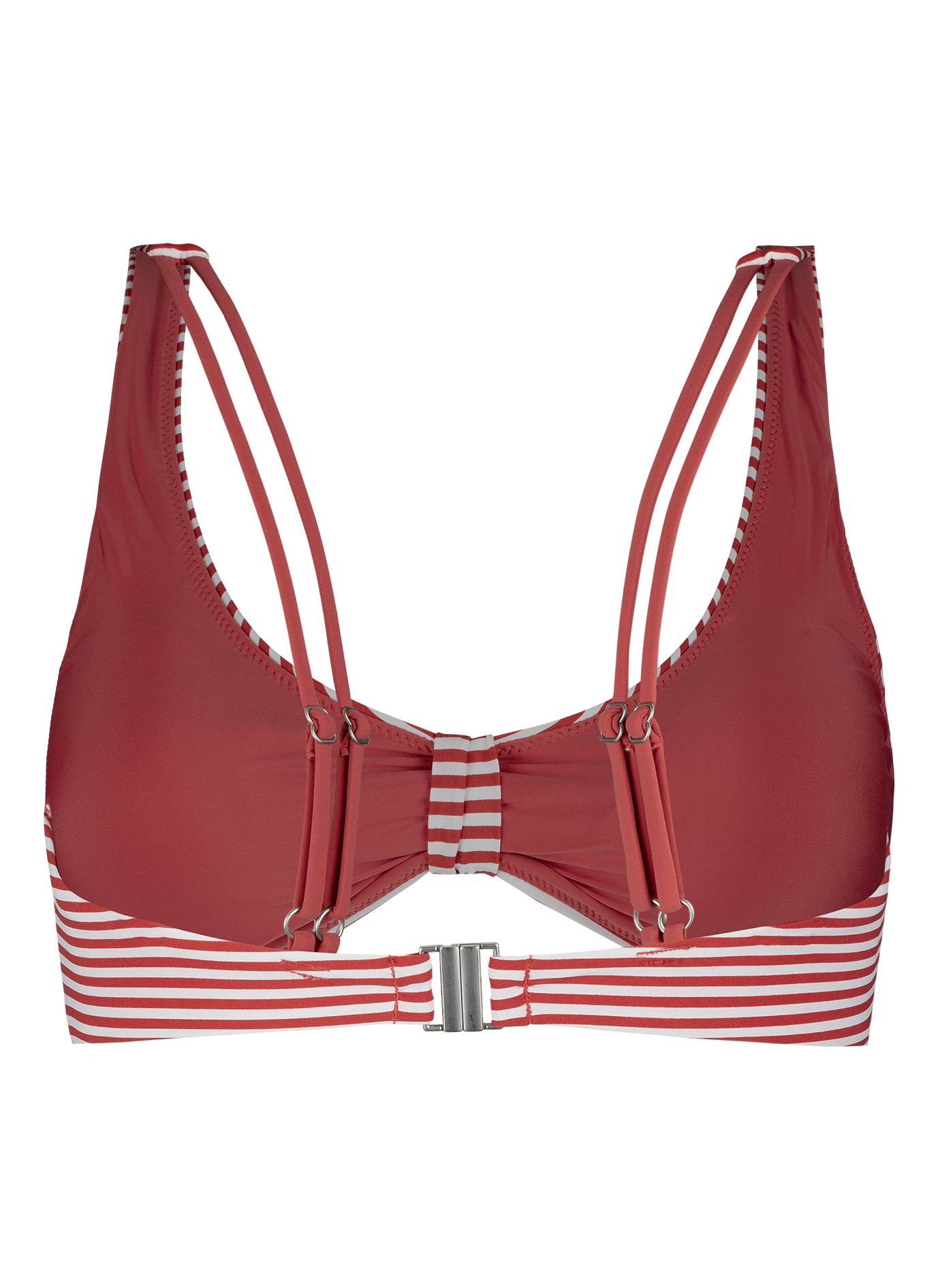 Damen Bikini-Top Rot Ringel