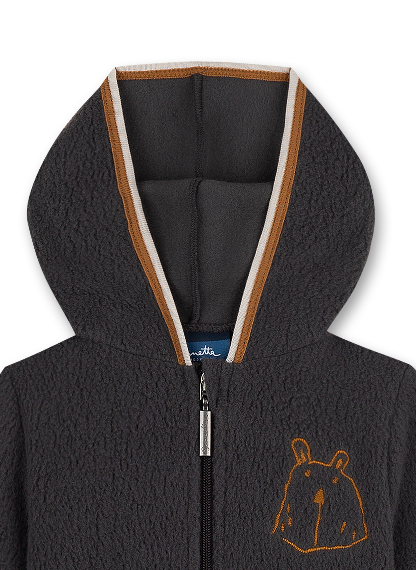 Jungen-Sweatjacke Anthrazit Happy Bear