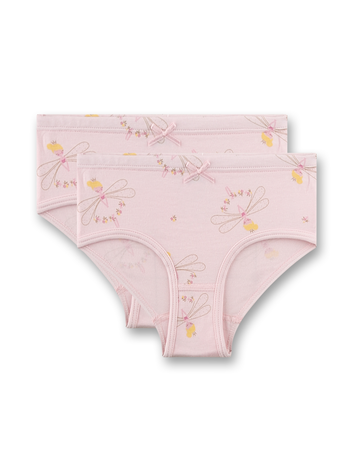 Mädchen-Hüftslip (Doppelpack) rosa Fee