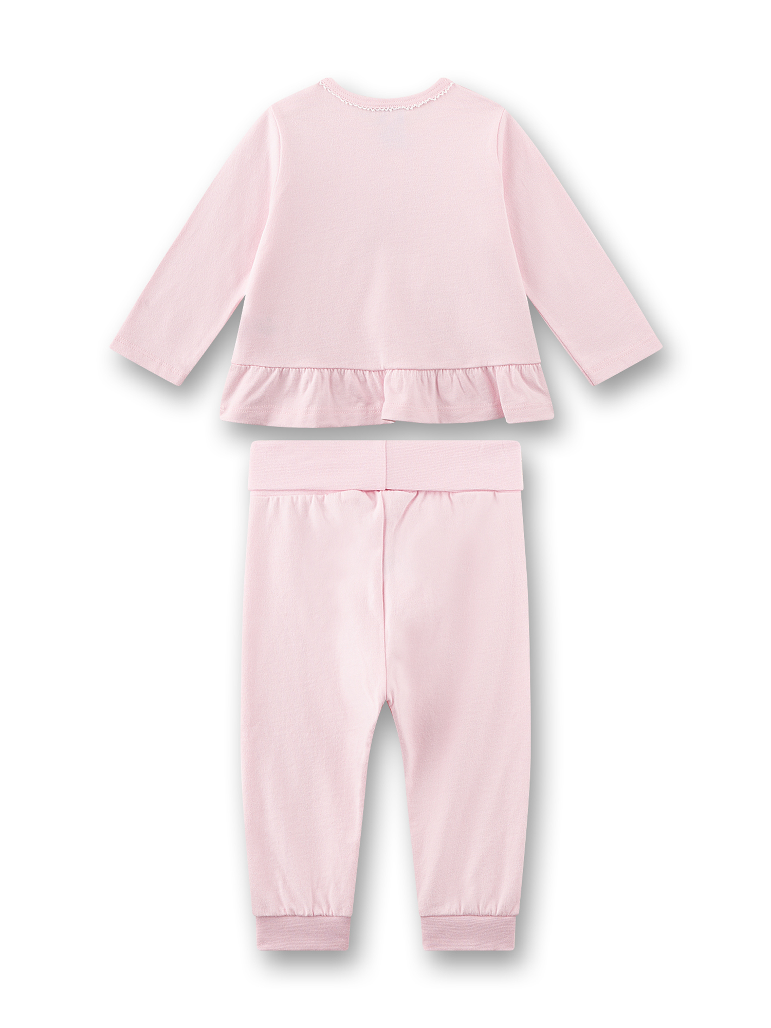 Kinderset, Kapuzenoberteil, Hose, Rosa, Baumwolle