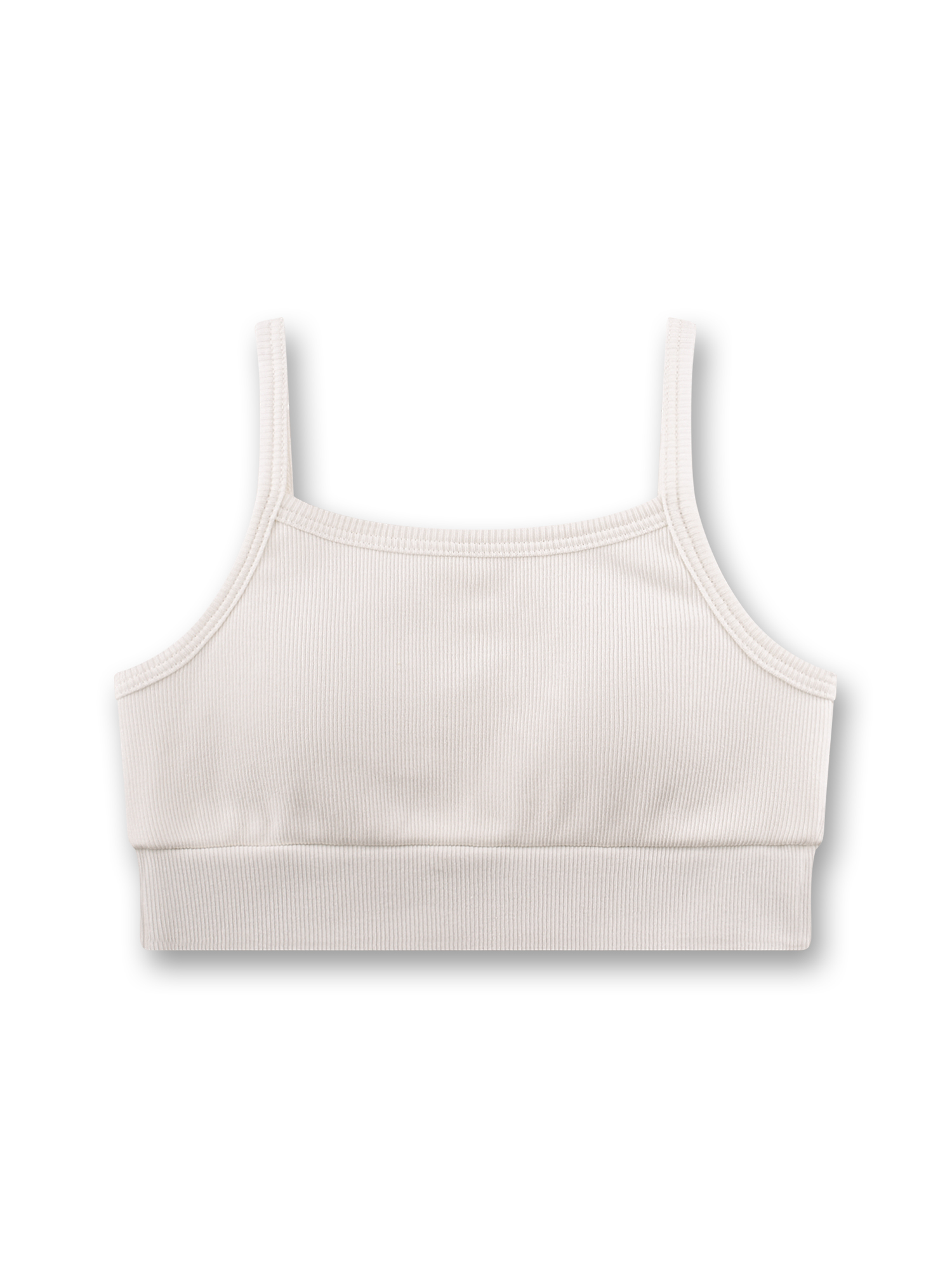 Mädchen-Bustier elfenbein Feinripp
