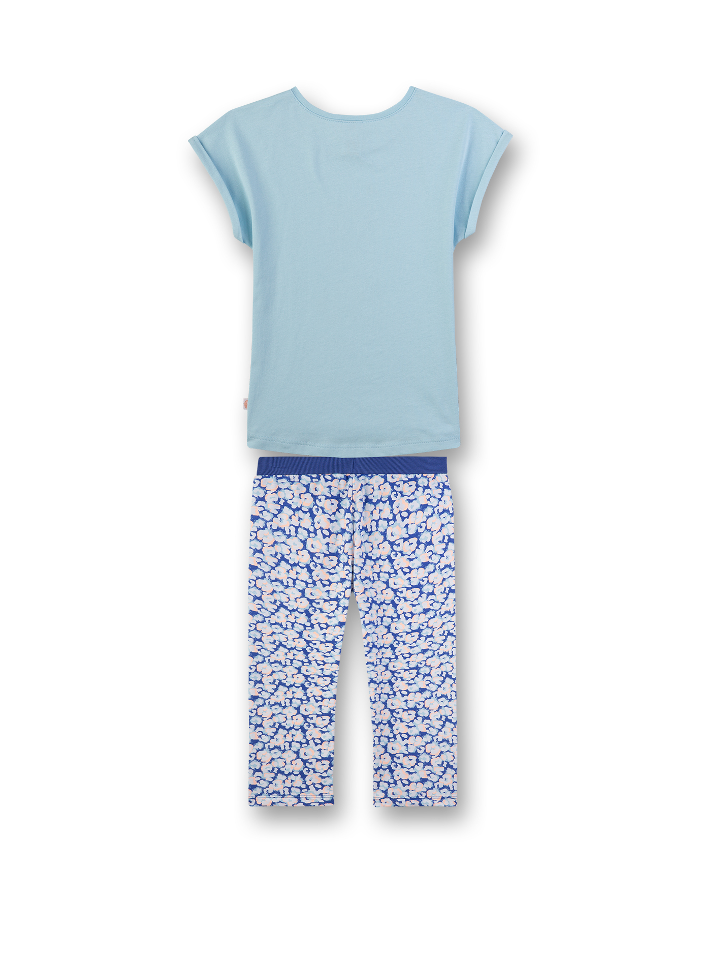Mädchen-Schlafanzug Hellblau Leo Love