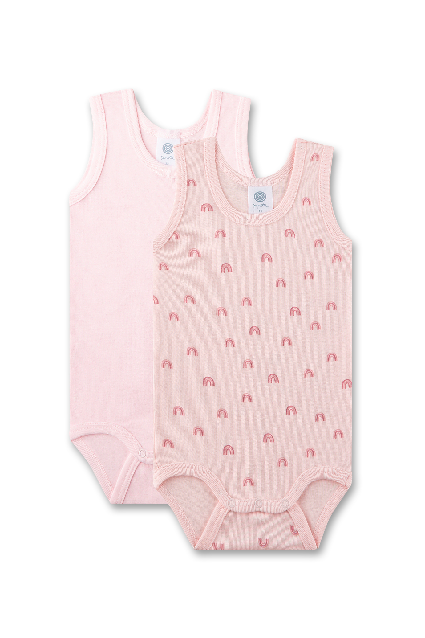 Baby-Body ärmellos (Doppelpack) rosa