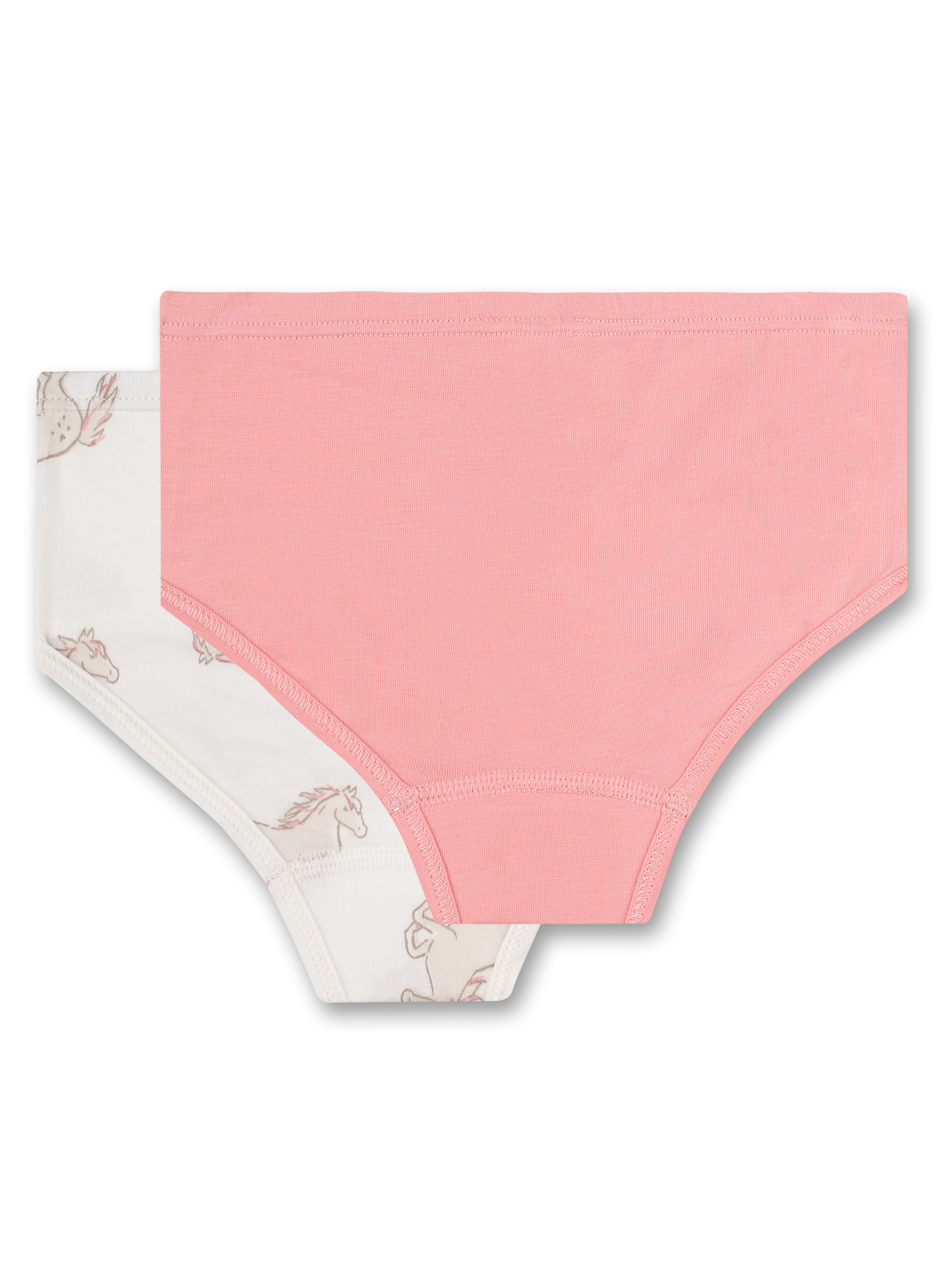 Mädchen-Hipslip (Doppelpack) Off-White und Rosa