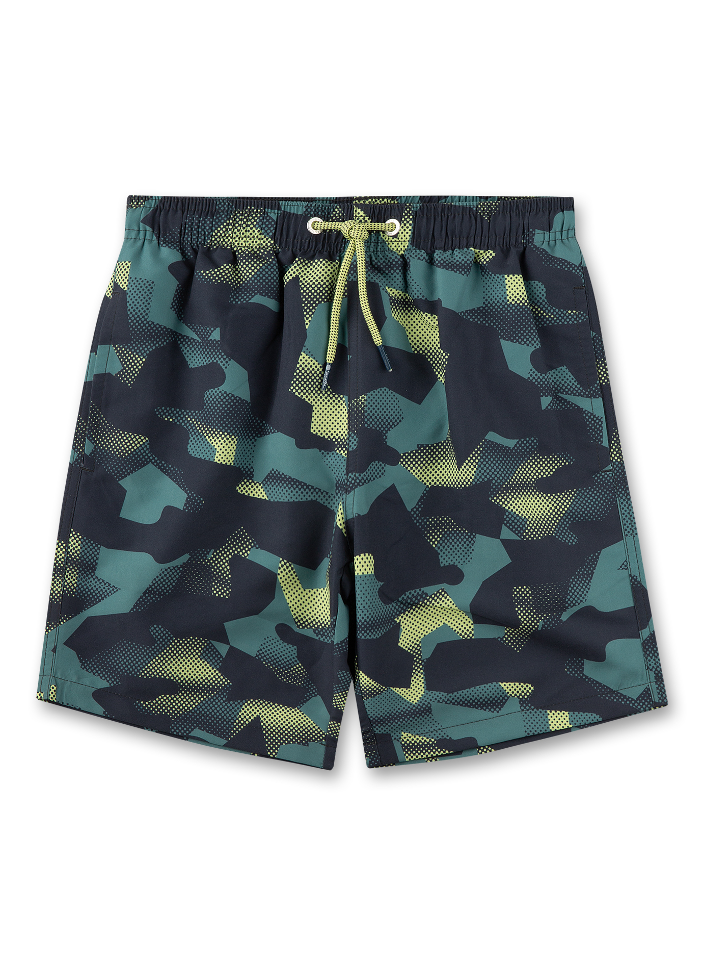 Jungen-Badeshorts Grau Camouflage