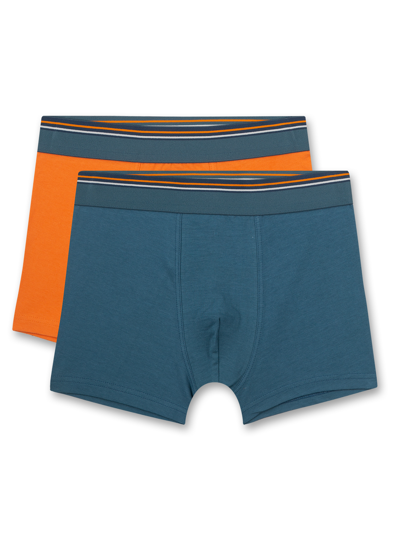 Jungen-Hipshorts (Doppelpack) Blau und Orange