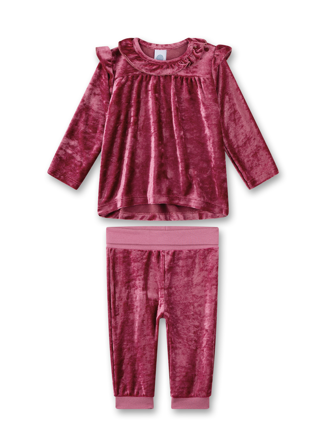 Baby-Schlafanzug pink aus Samt