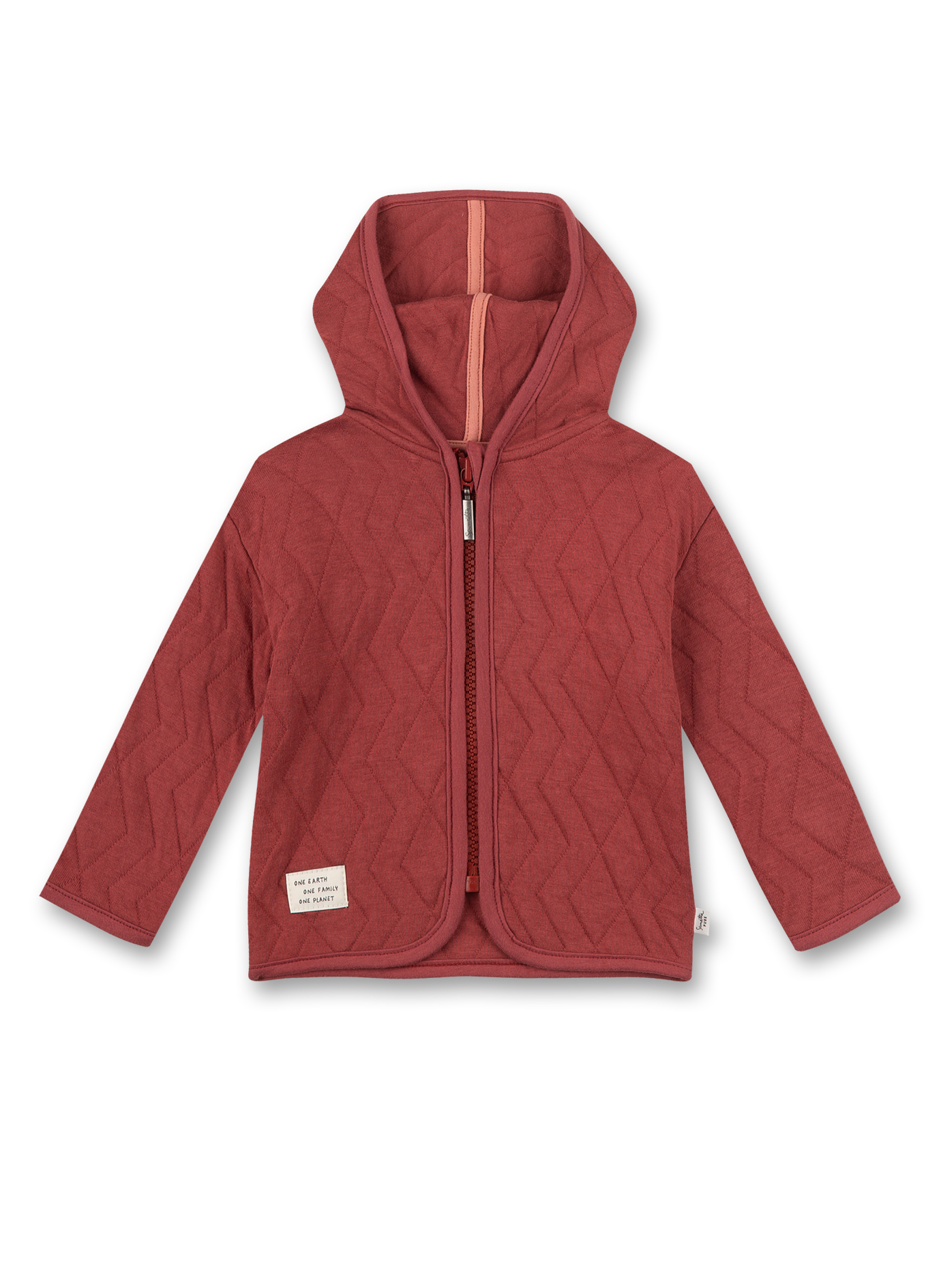 Hoodie, Gepolstert, Reißverschluss, Kirschenrot, Kinderjacke